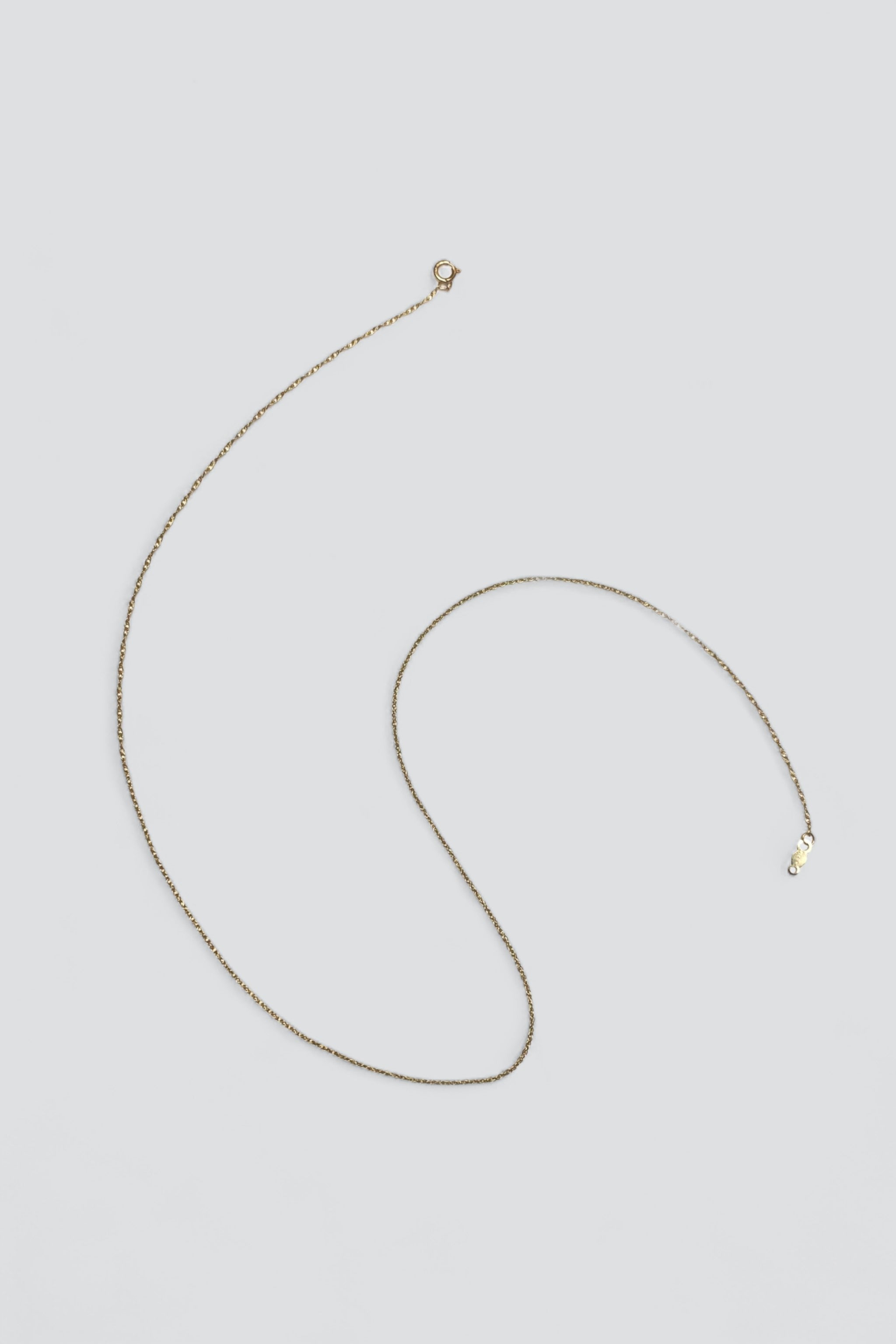 14K Gold Thin Twist Chain