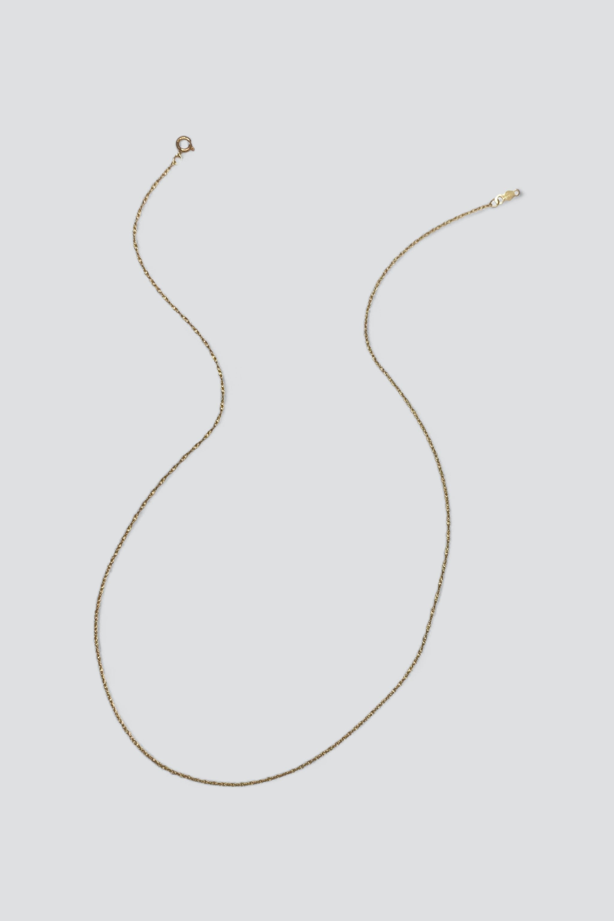 14K Gold Thin Twist Chain