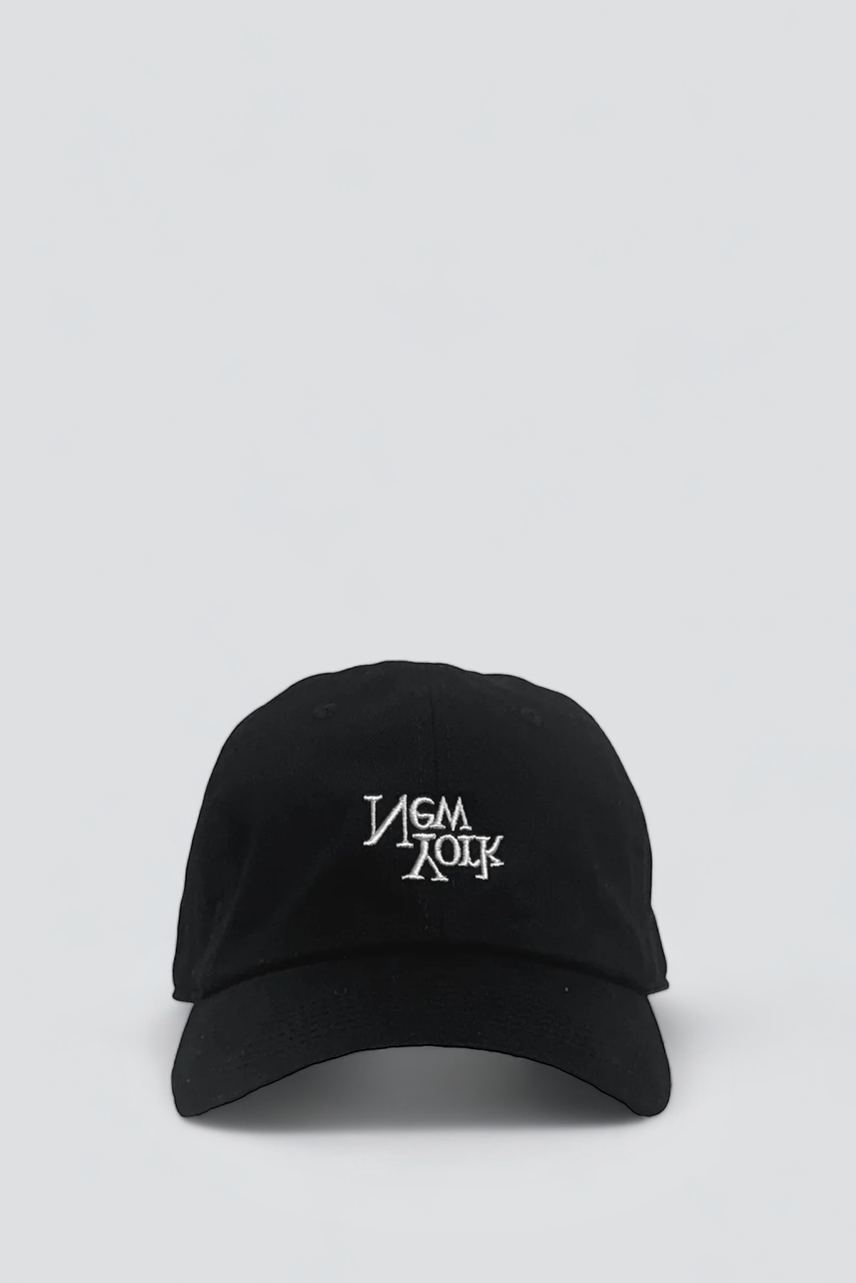 New York V2 Embroidered Hat - Black/White