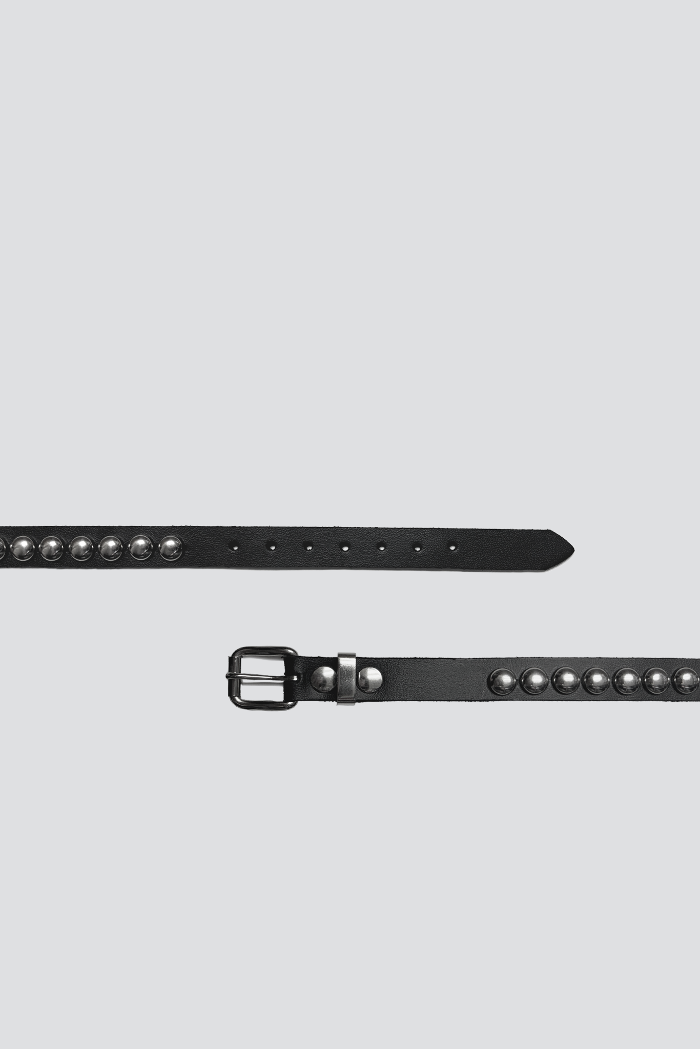 Black Leather Dome Stud Belt