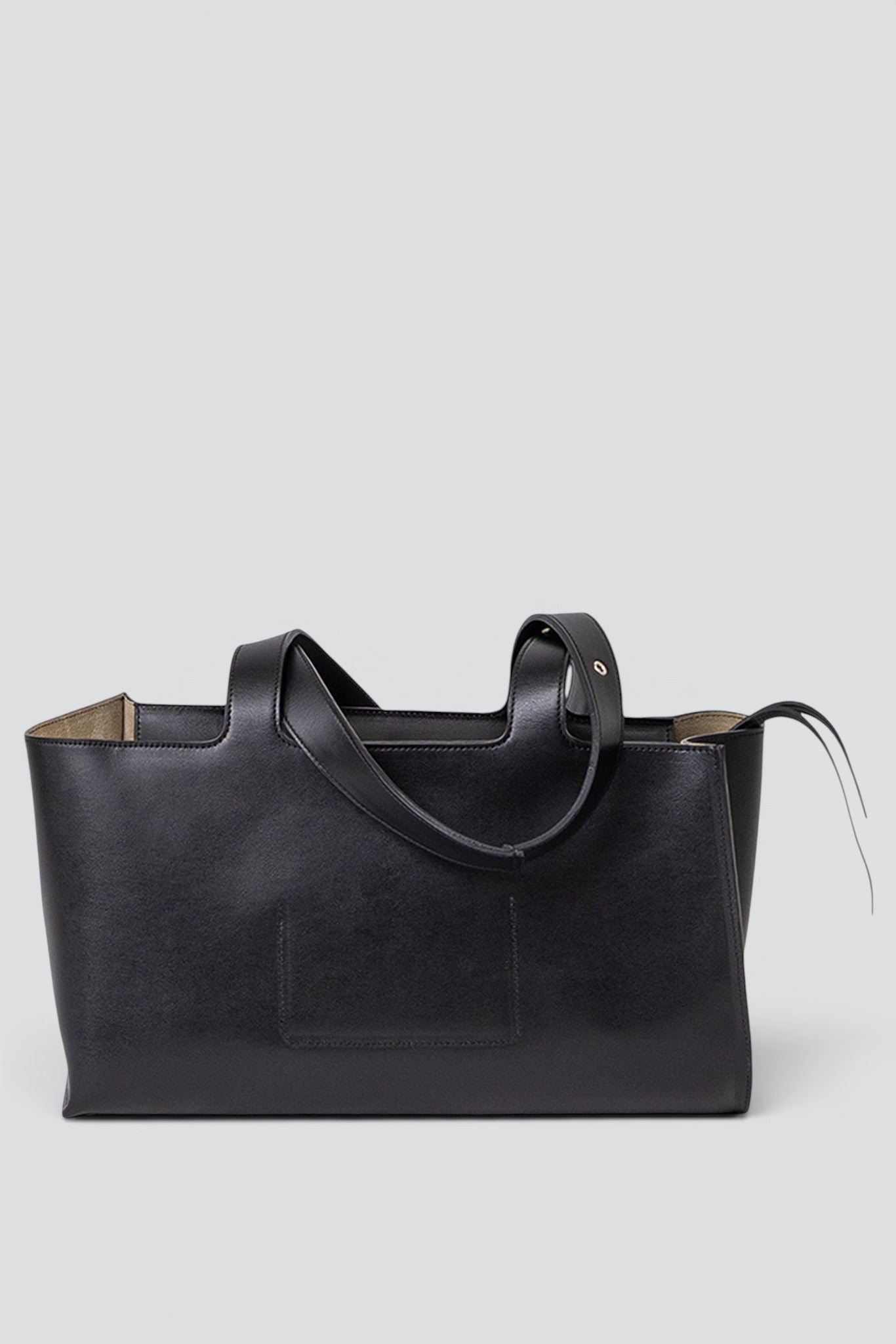 Black Leather String Loaf Bag - Six 95 – Assembly New York