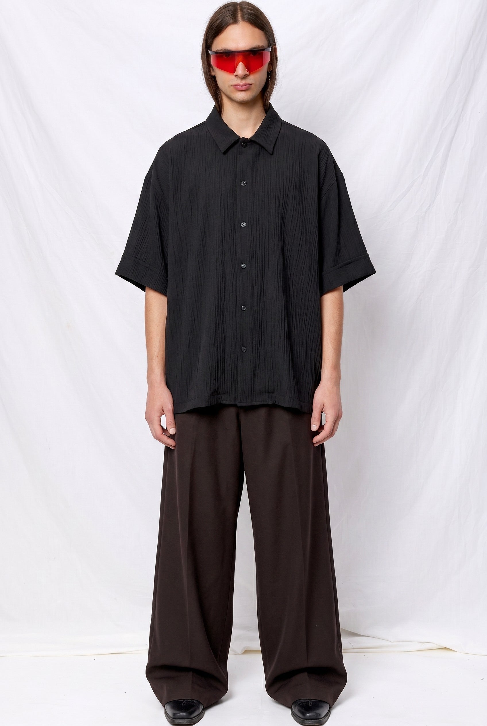 Black Texture Box Shirt - Assembly New York