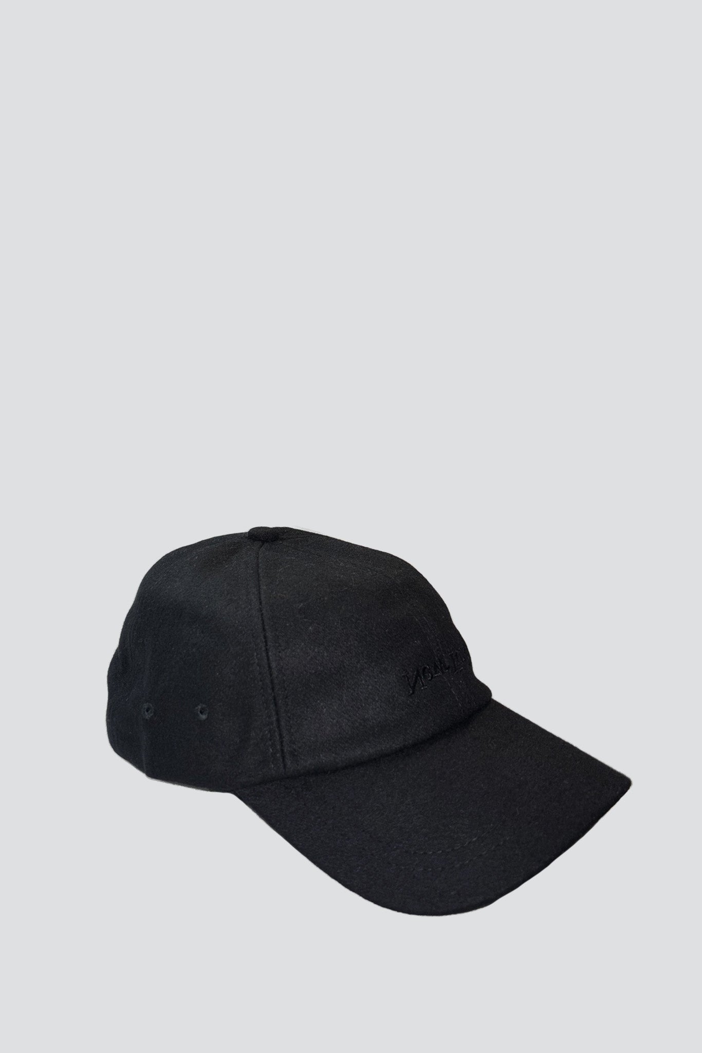 Black Wool New York Embroidered Hat