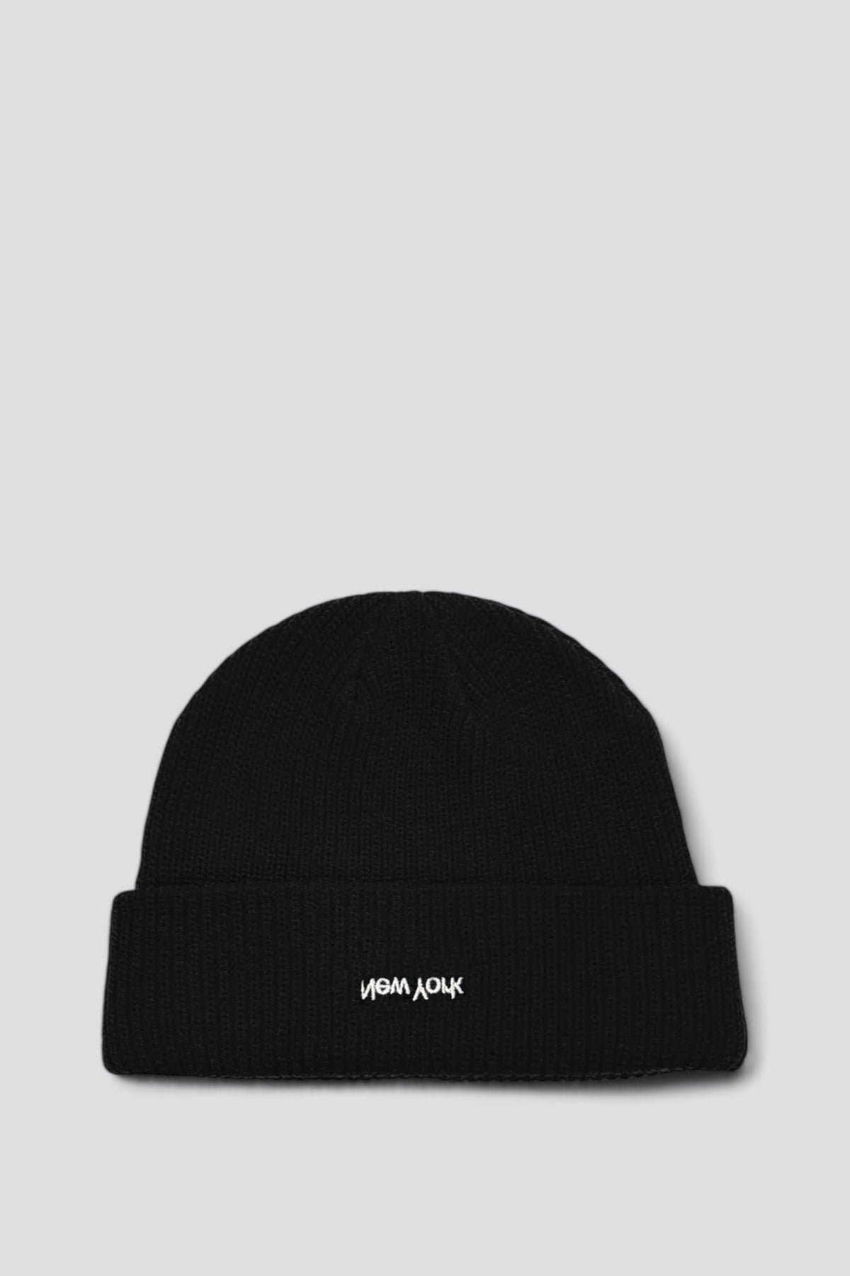 Opening Ceremony Black and Cream Knit Logo Beanie Initial Skull Cap Beanie - Black/White main image 2