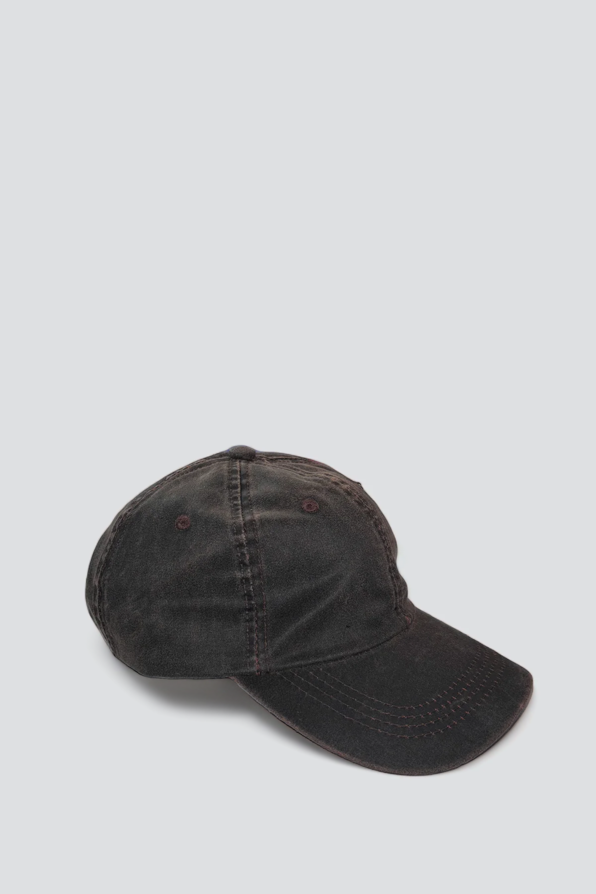 Brown Waxed Baseball Cap