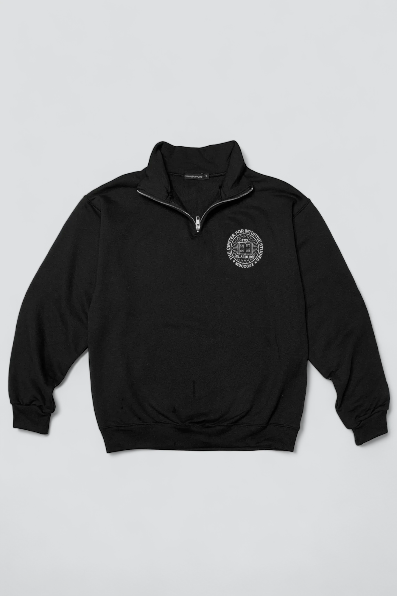 The Center For Intuitive Studies Circle Logo Quarter Zip Sweatshirt - Black