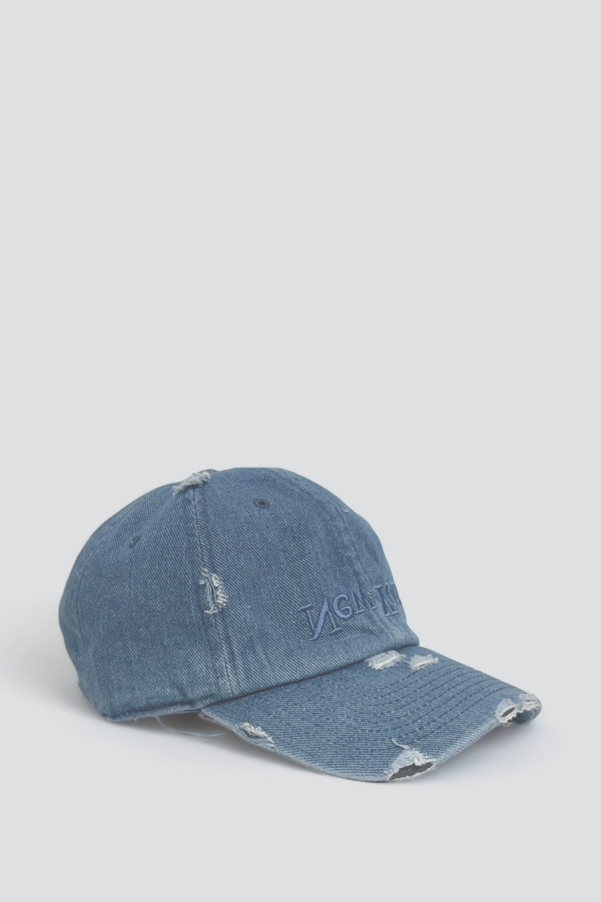 New Custom Designed Blue Distressed Baseball Cap with Embroidered Mojito Mojito Embroidered Dad Hat | Cocktail Gift Idea for  main image 4