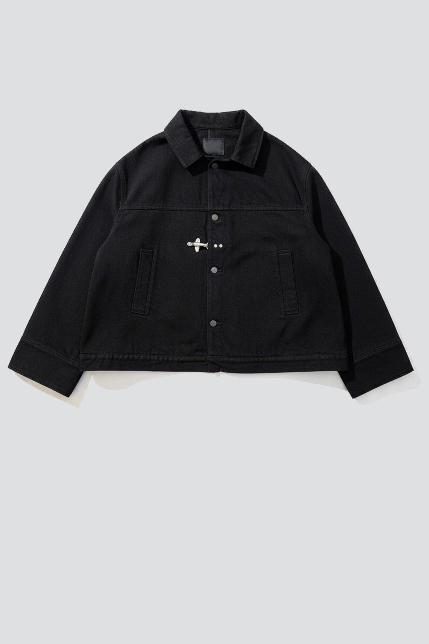 Black Denim Fireman Box Jacket - Assembly New York