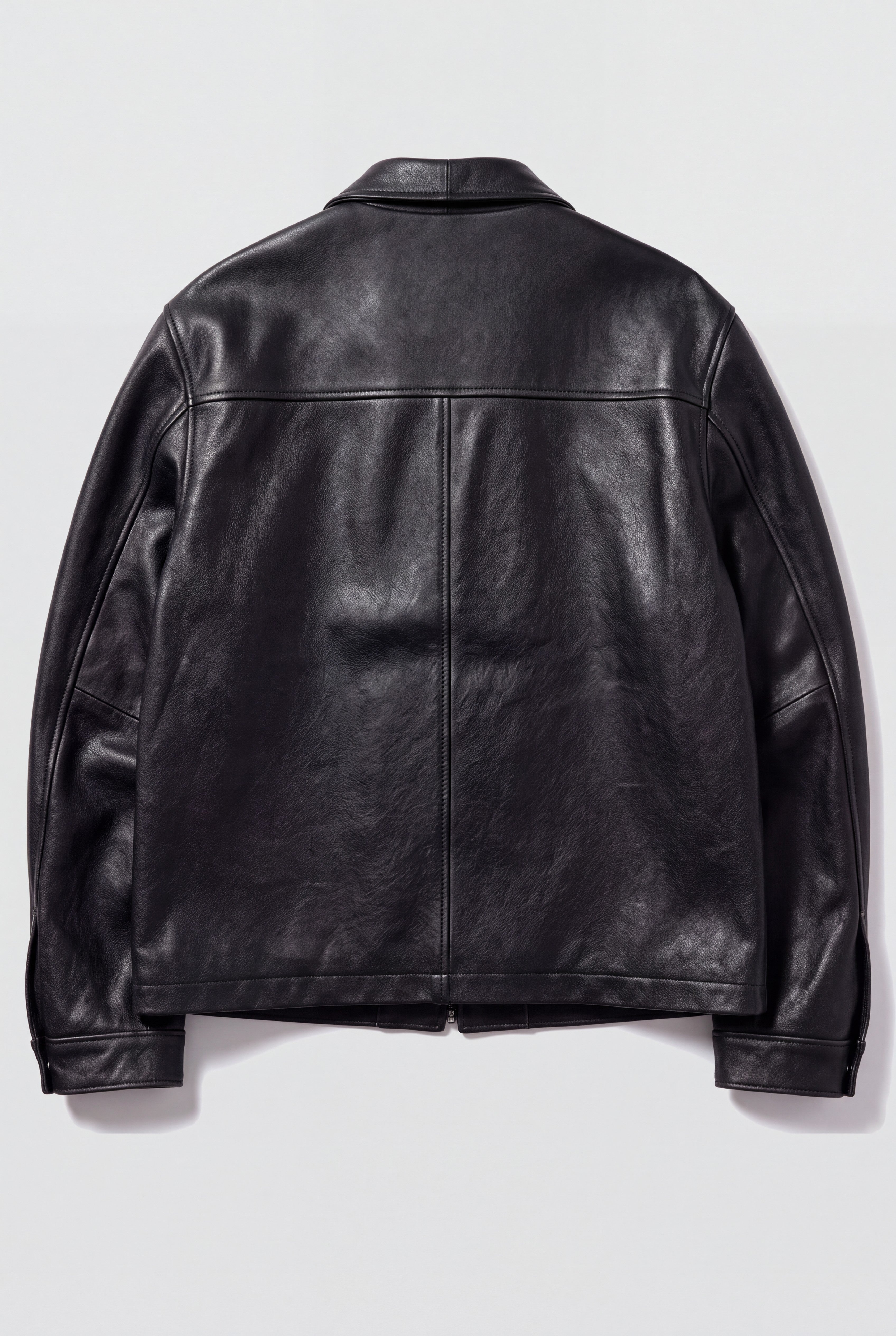 Black Leather Zip Jacket - Assembly New York