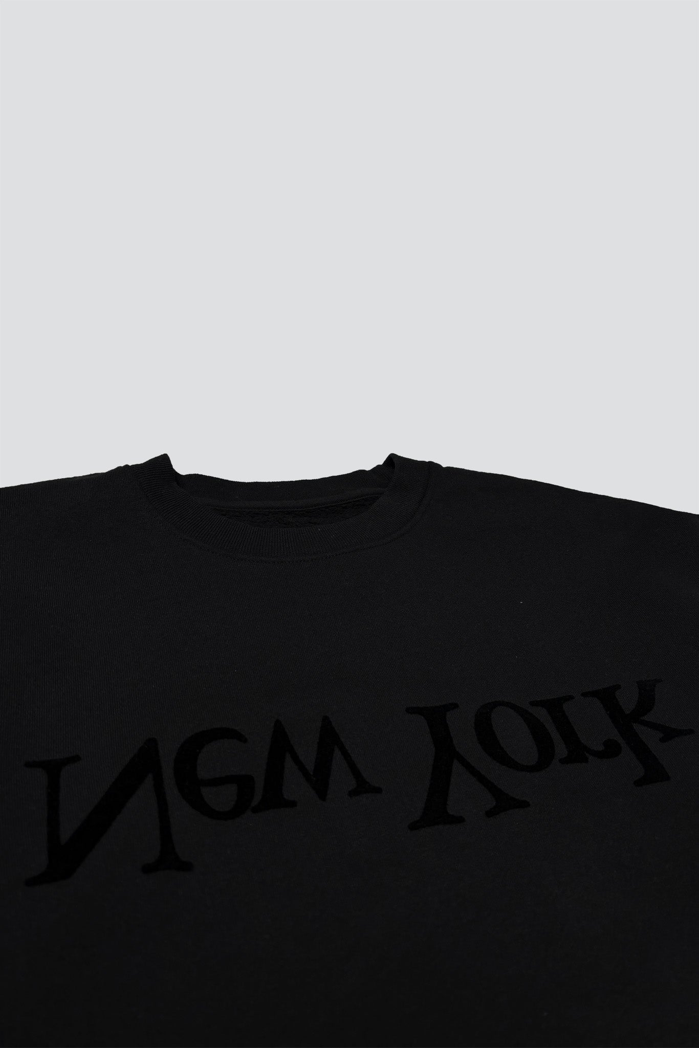 Black Flocking New York Logo Sweatshirt