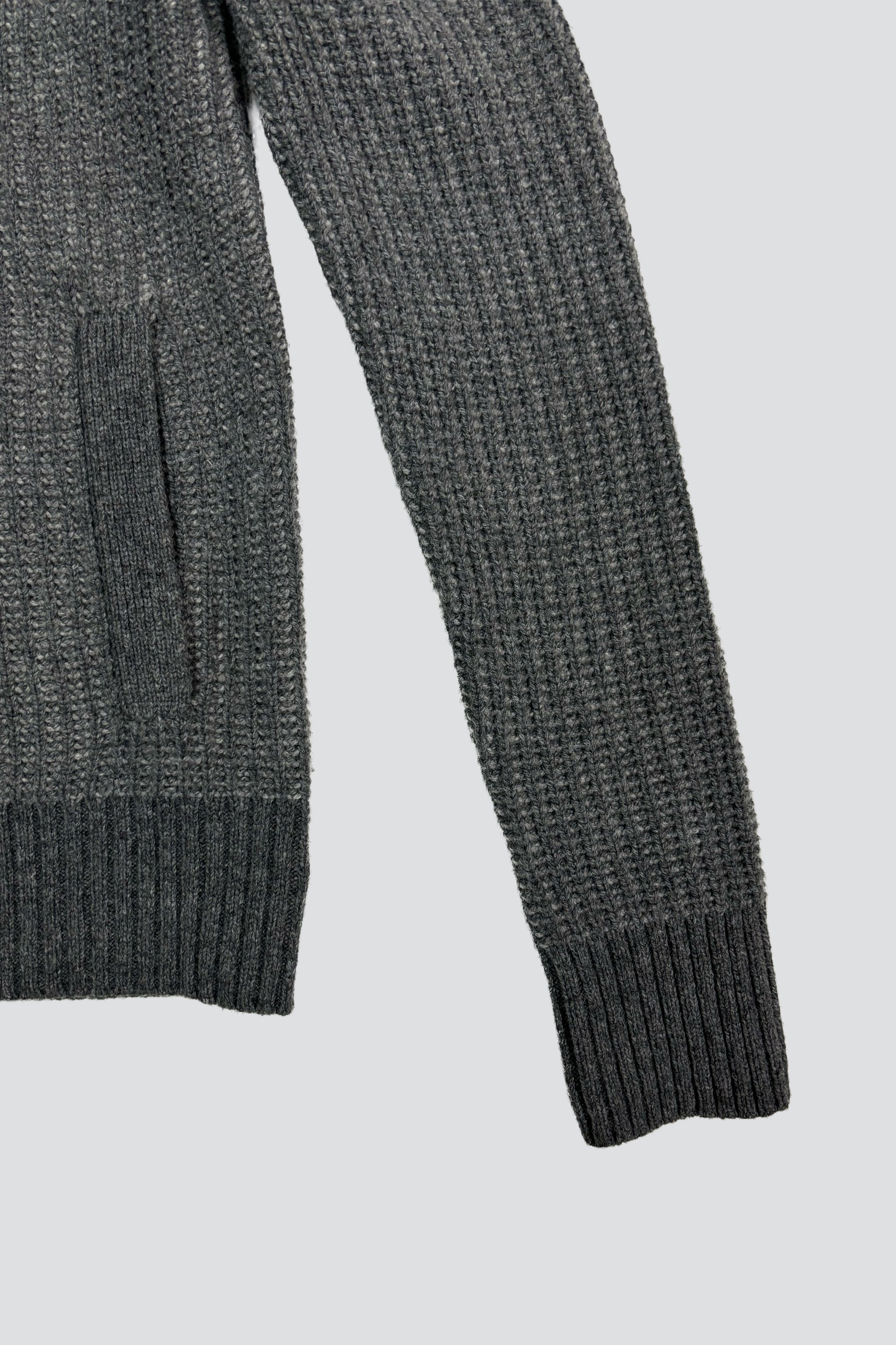 Grey Double Zip Sweater