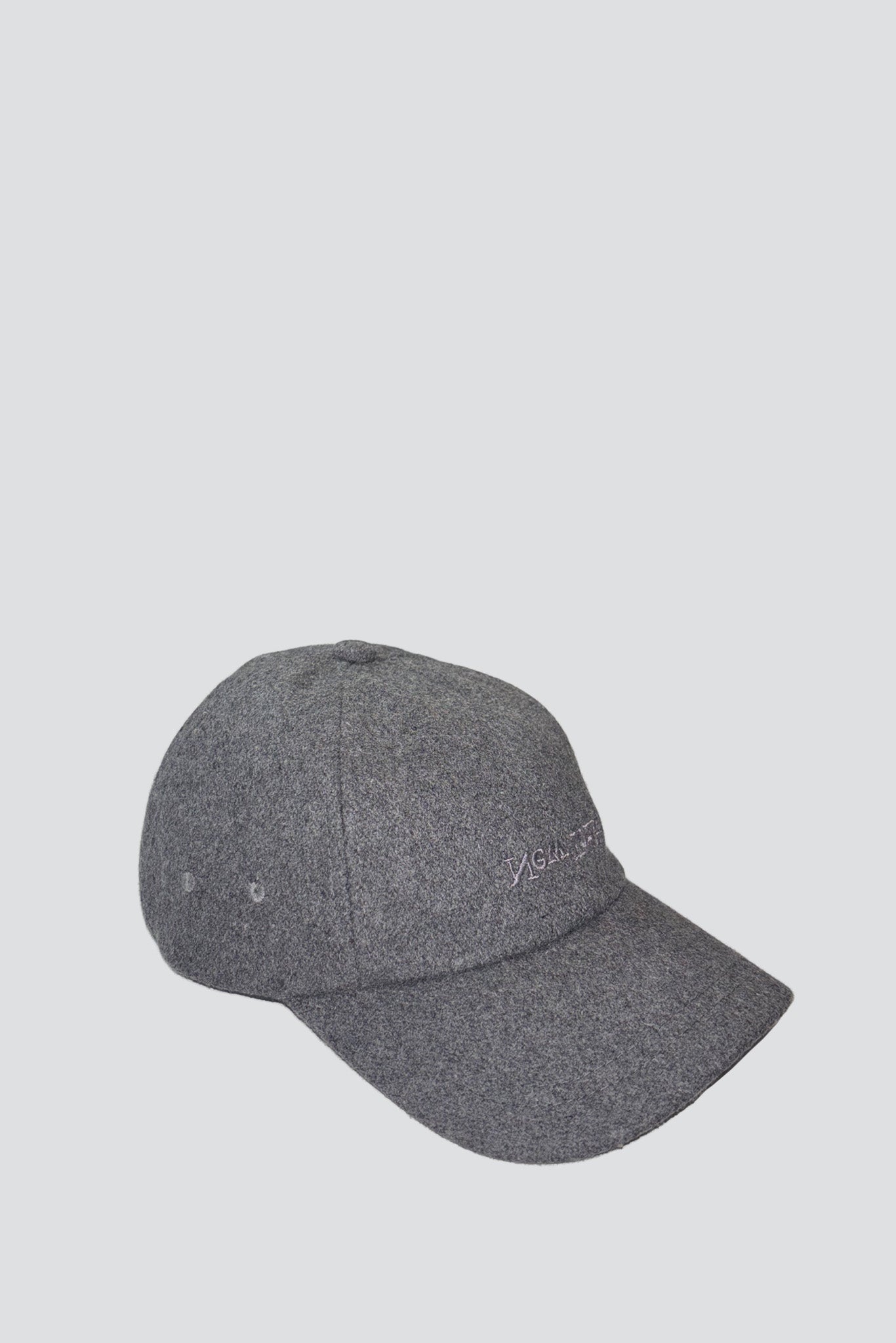 Grey Wool New York Embroidered Hat