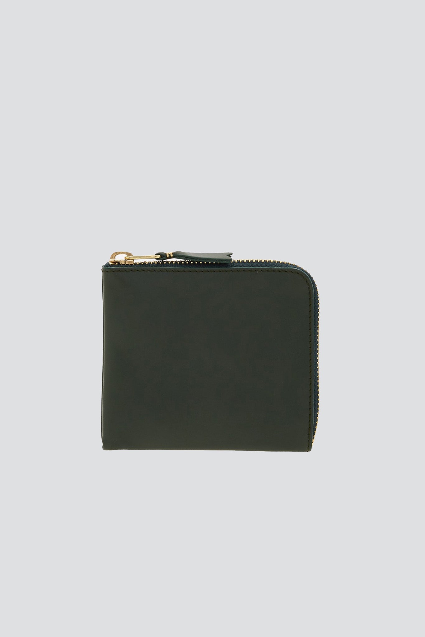 Leather Half Zip Wallet - Bottle Green - SA3100