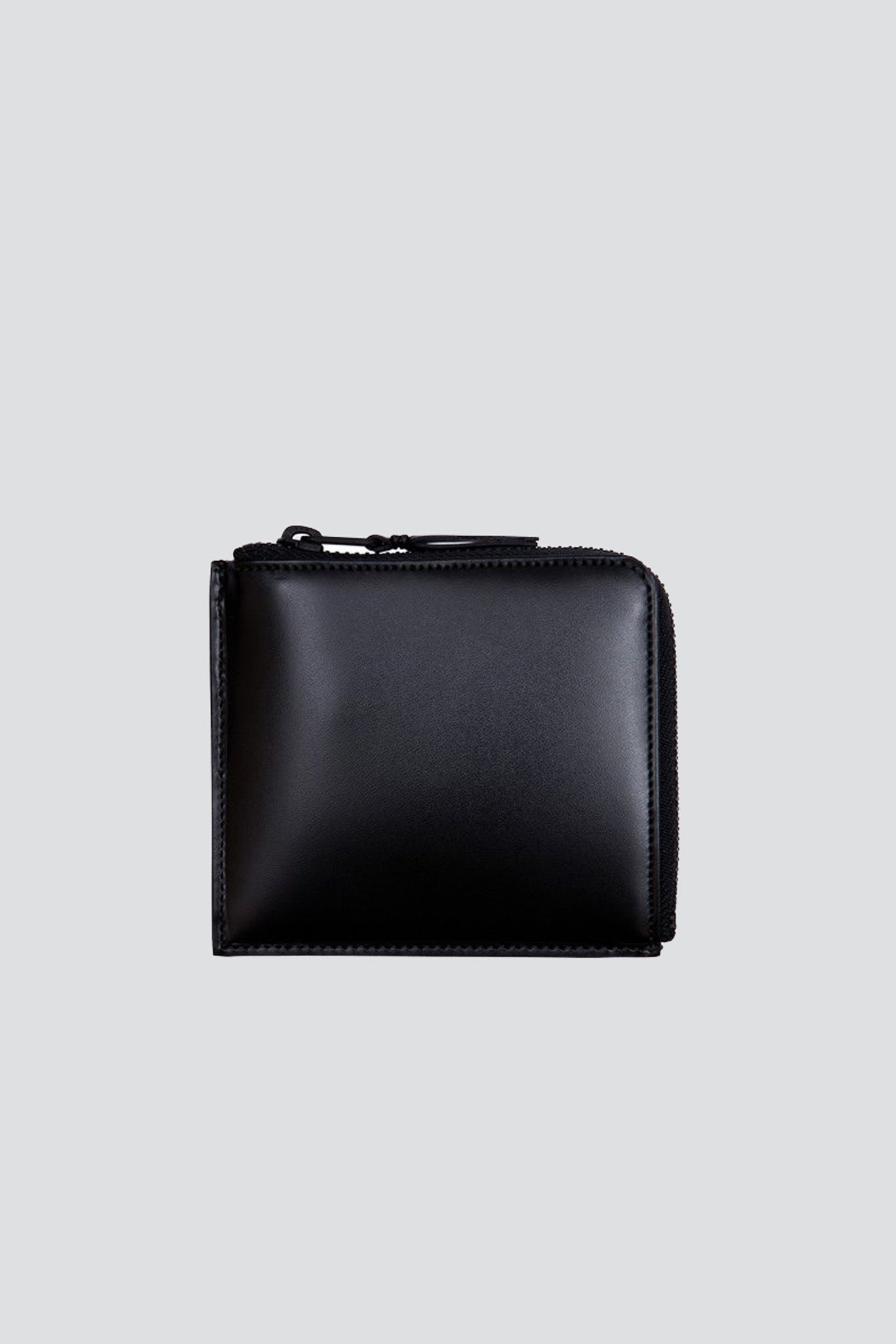 Leather Half Zip Wallet - Very Black - SA3100VB