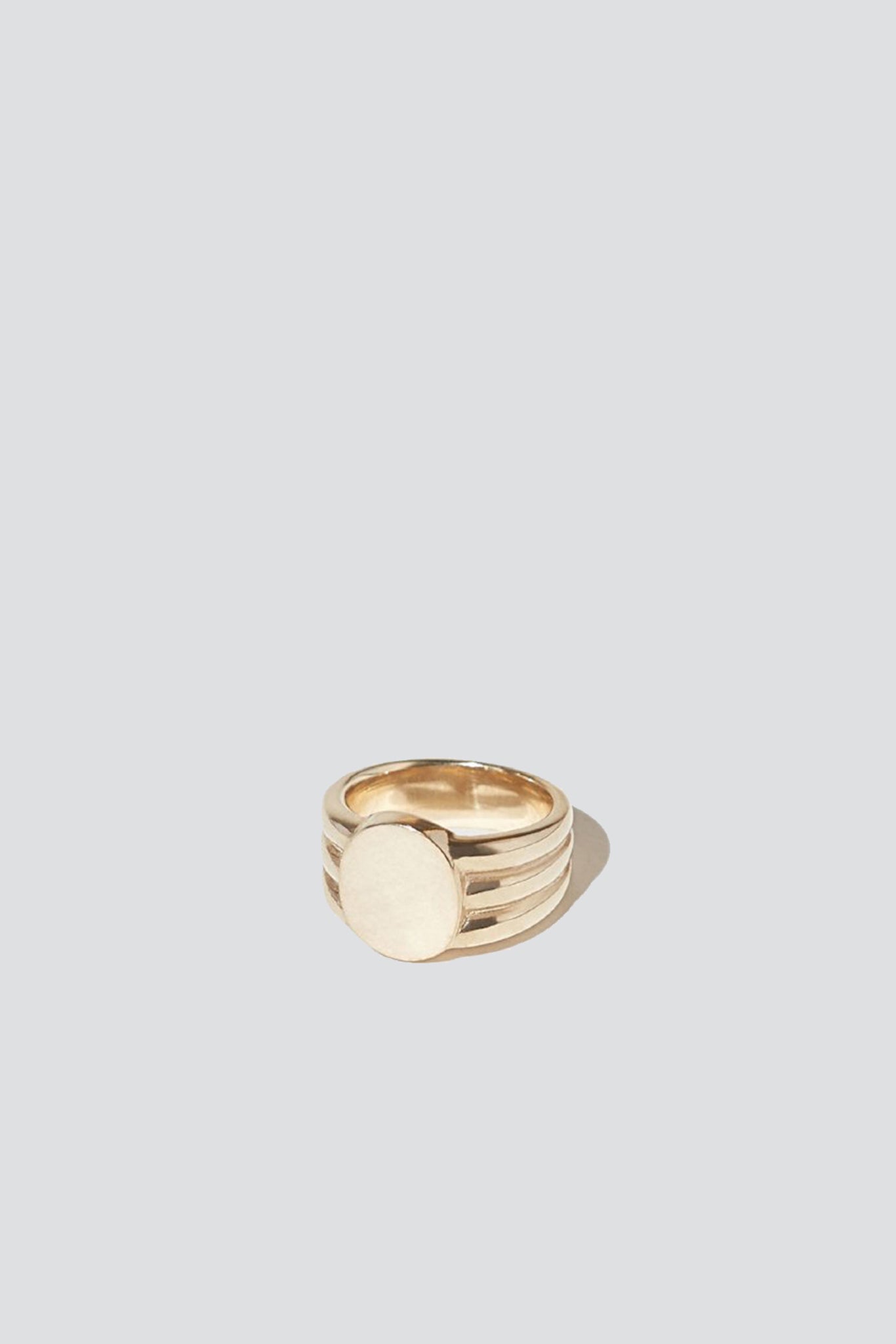 14K Gold Stacked Signet Ring