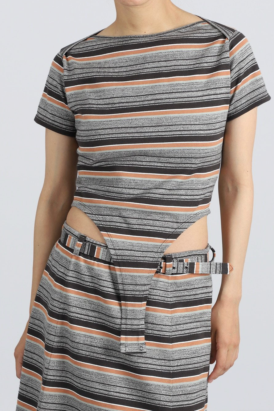 Black Grandelle Multi Stripe Bodysuit - Fumika Uchida – Assembly