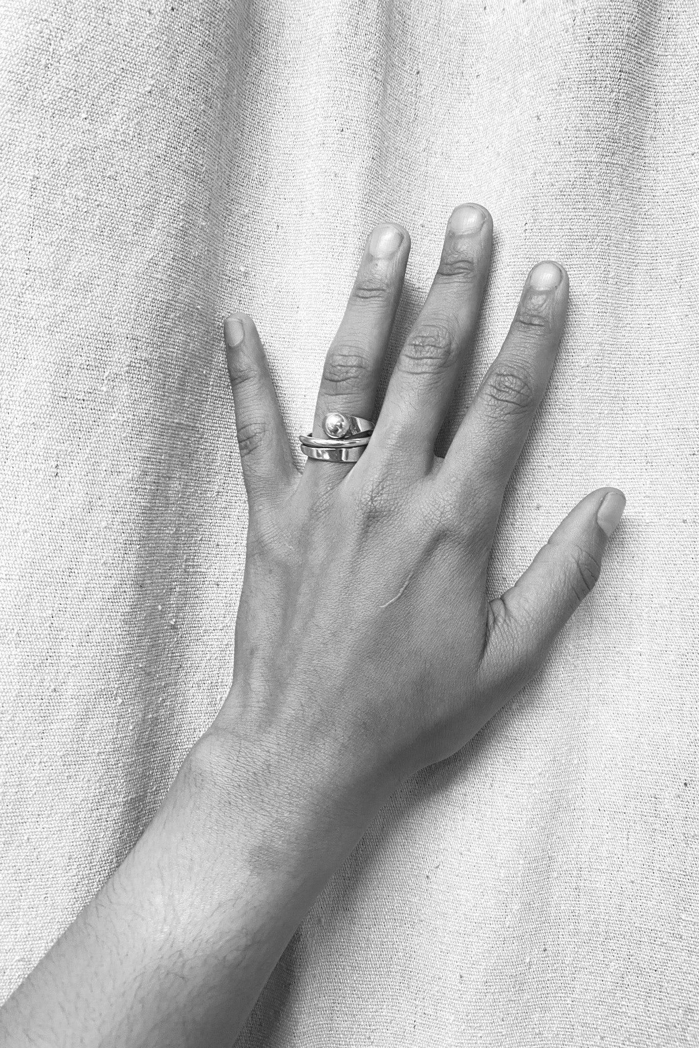 Sterling Silver Ball Wrap Ring