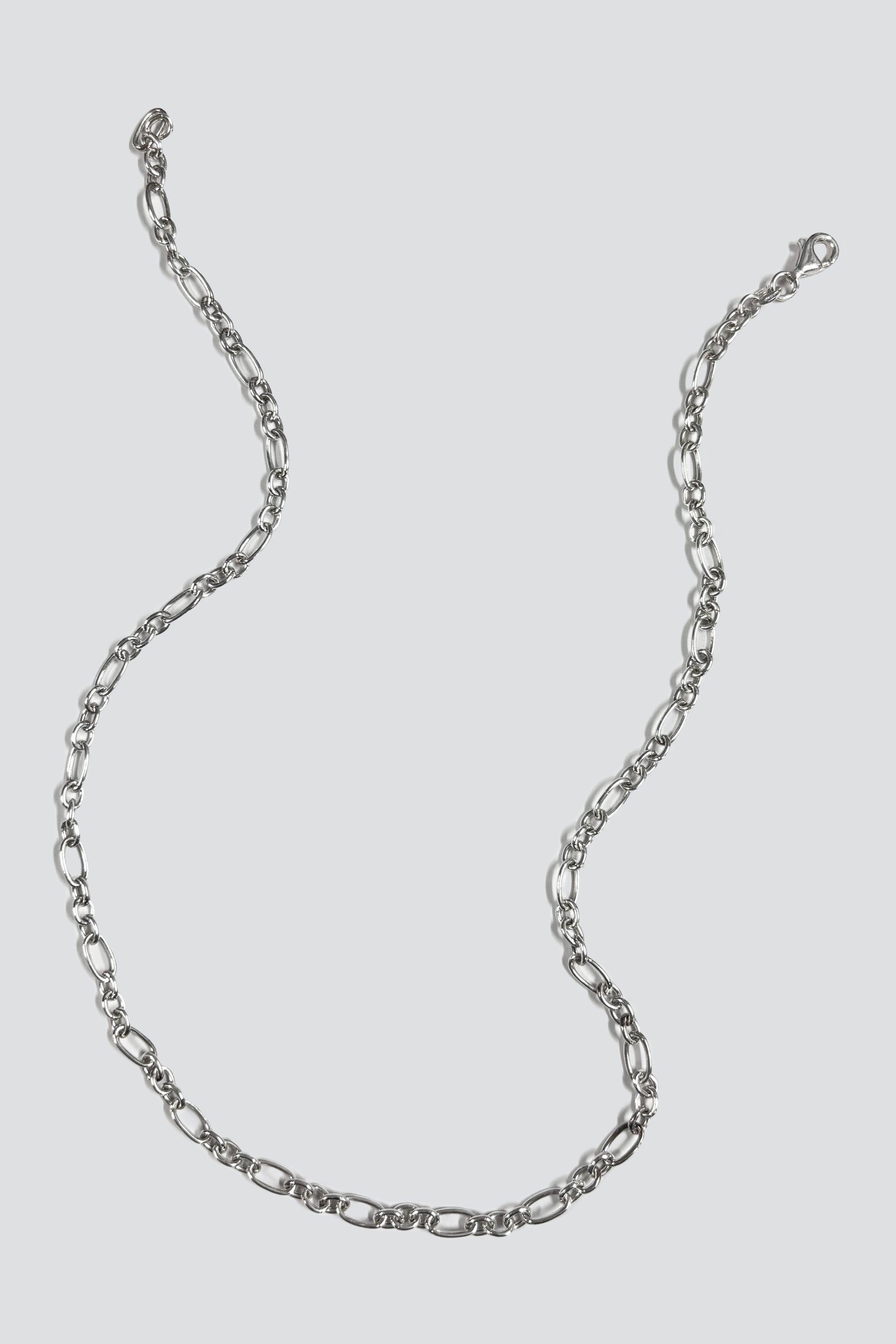 Sterling Silver Oval Figaro Chain