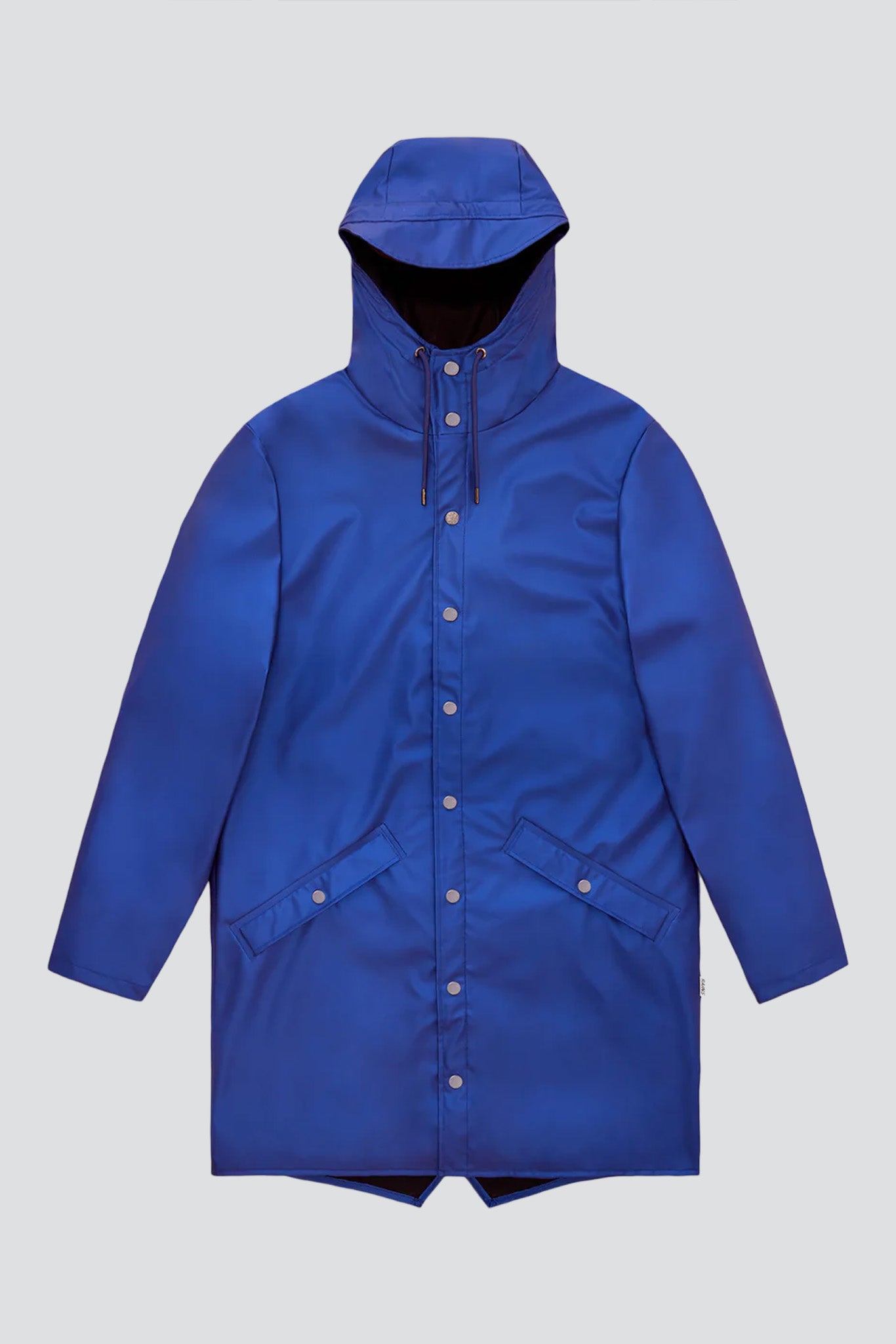 Storm Blue Hooded Rain Long Jacket