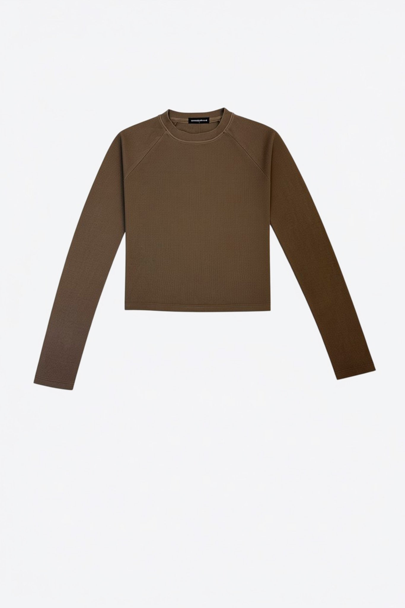 Coffee Raglan Long Sleeve Slim T-Shirt - Assembly New York