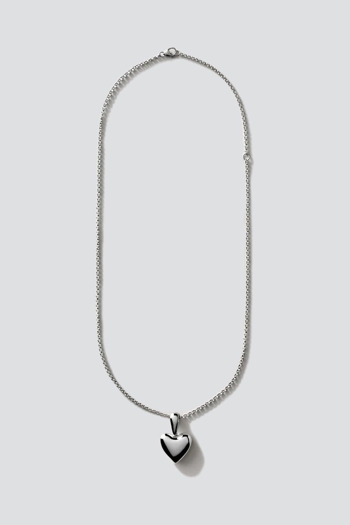 Sterling Silver Large Voluptuous Heart Necklace - Annika Inez 