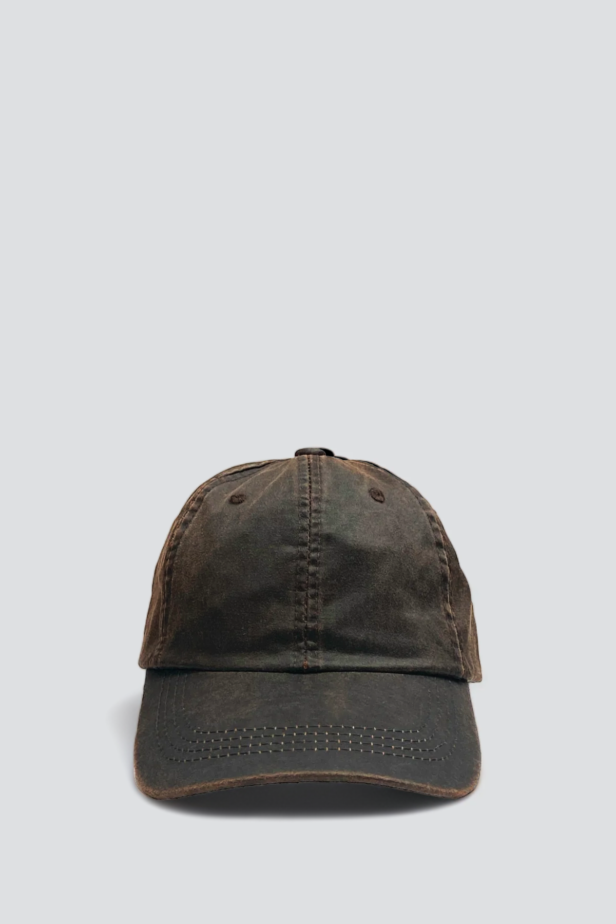 Brown Waxed Baseball Cap