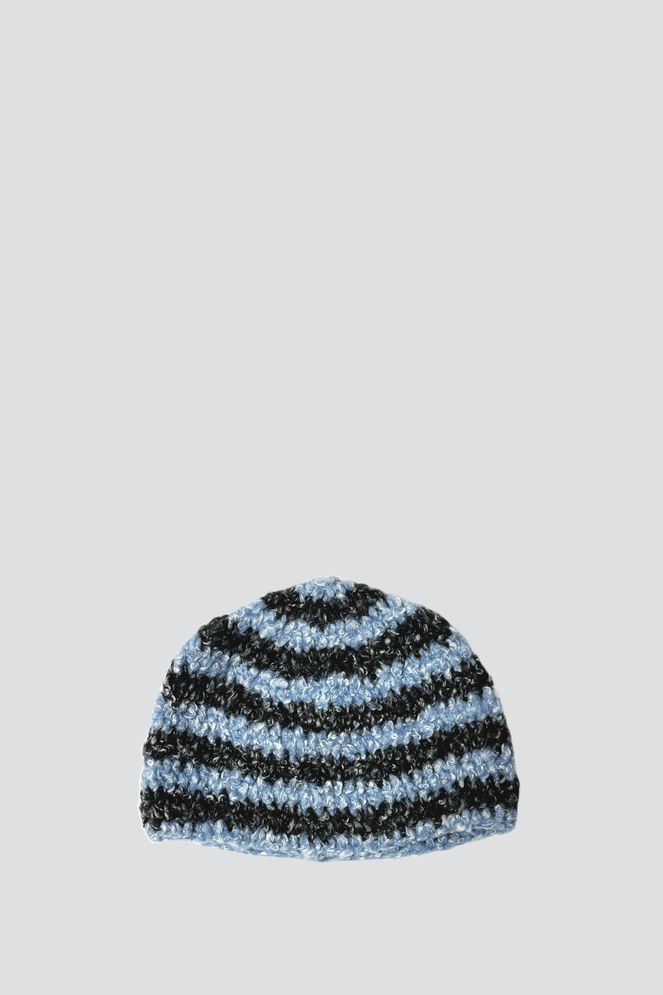 Wool Sky / Charcoal Stripe Roller Hat