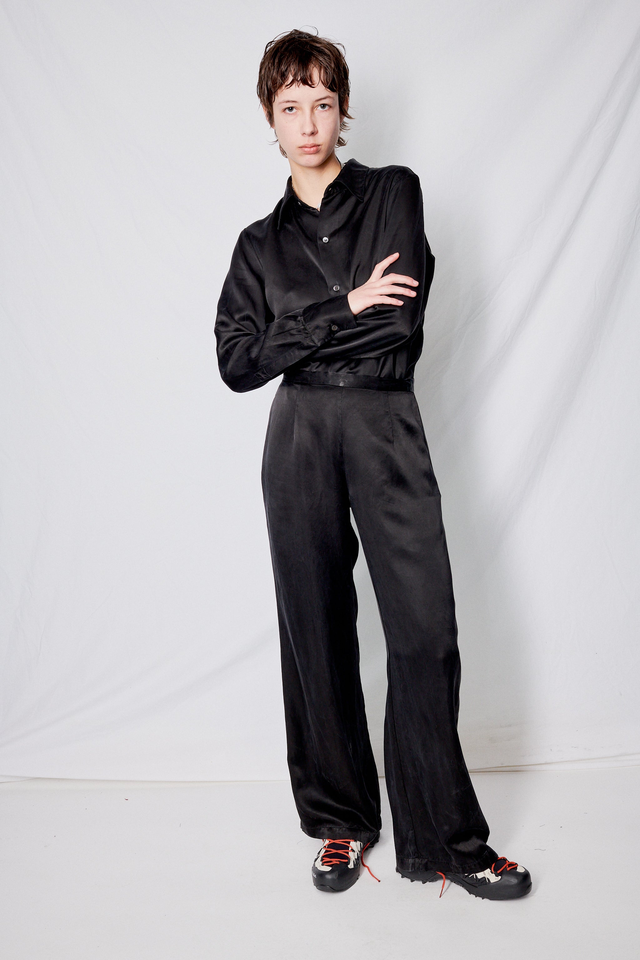 Black Cupro Clean Pant