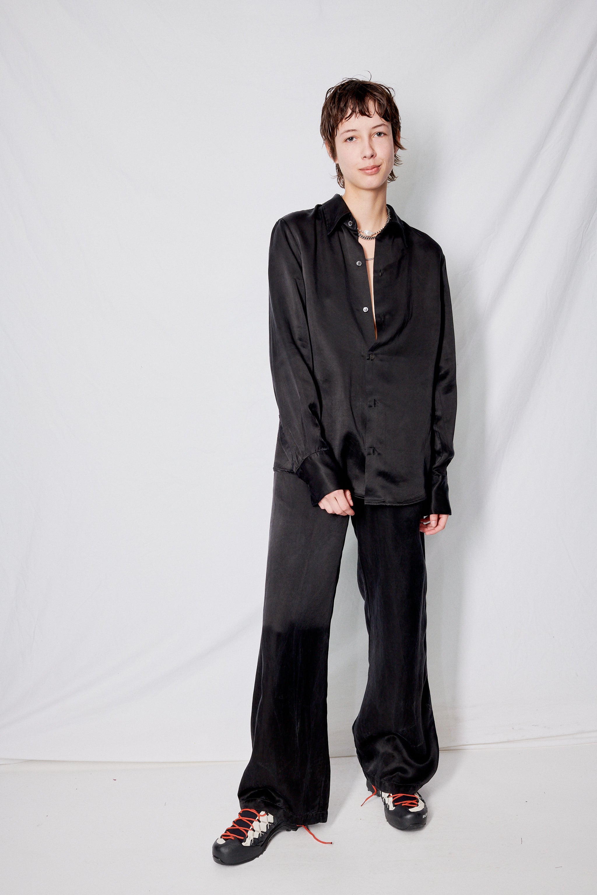 Black Cupro Clean Pant