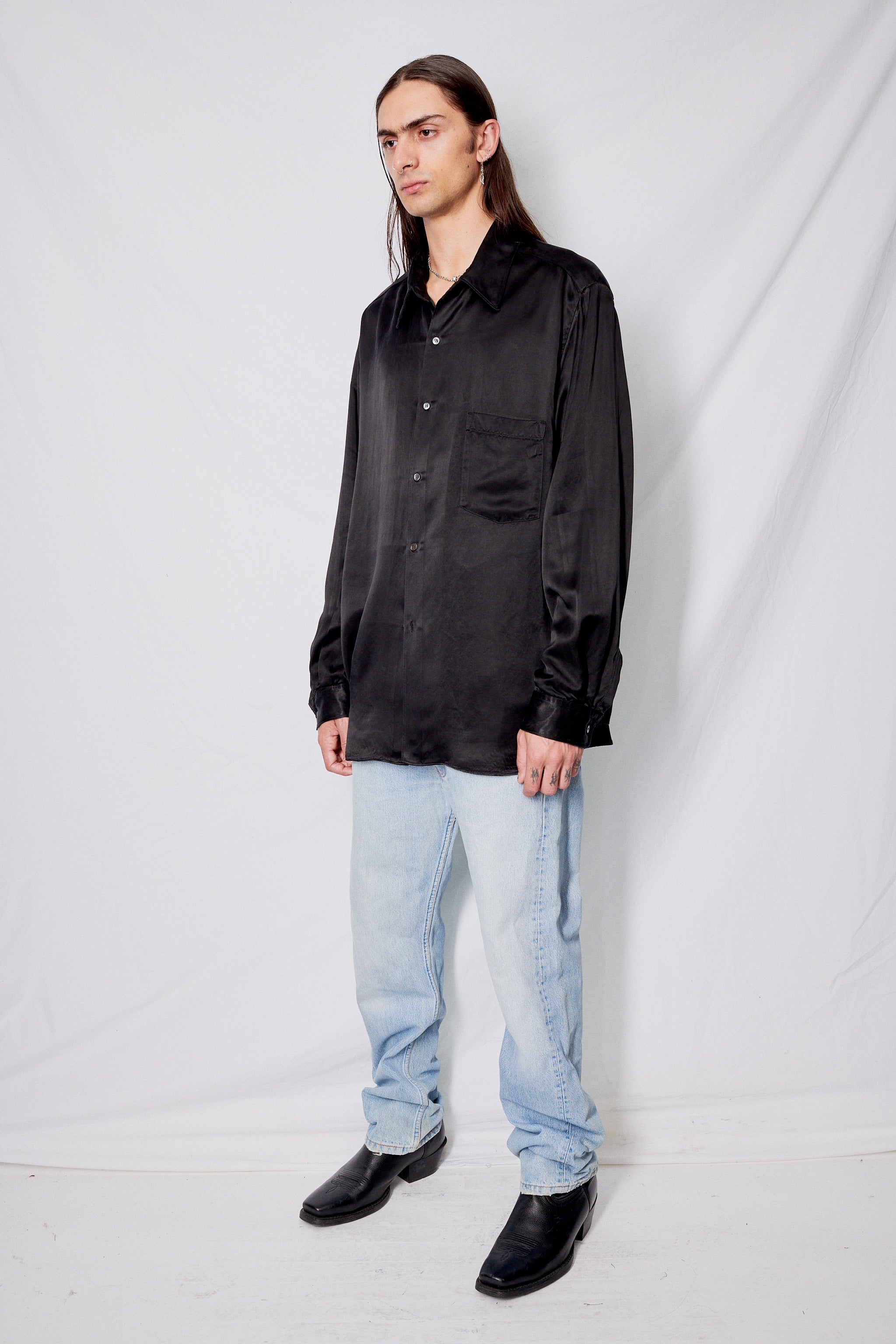 Black Cupro Classic Shirt