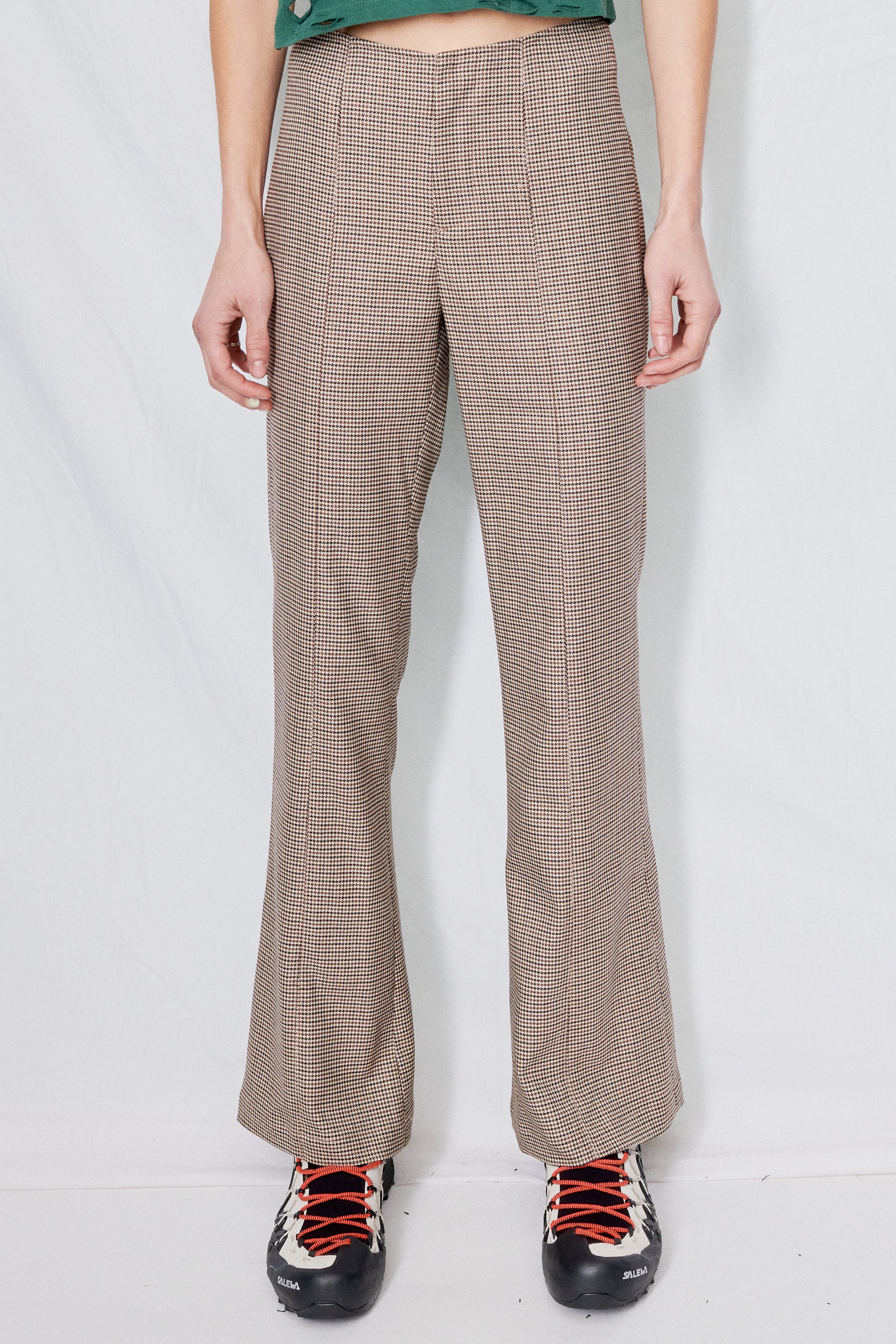 Houndstooth Suiting Flare Pant
