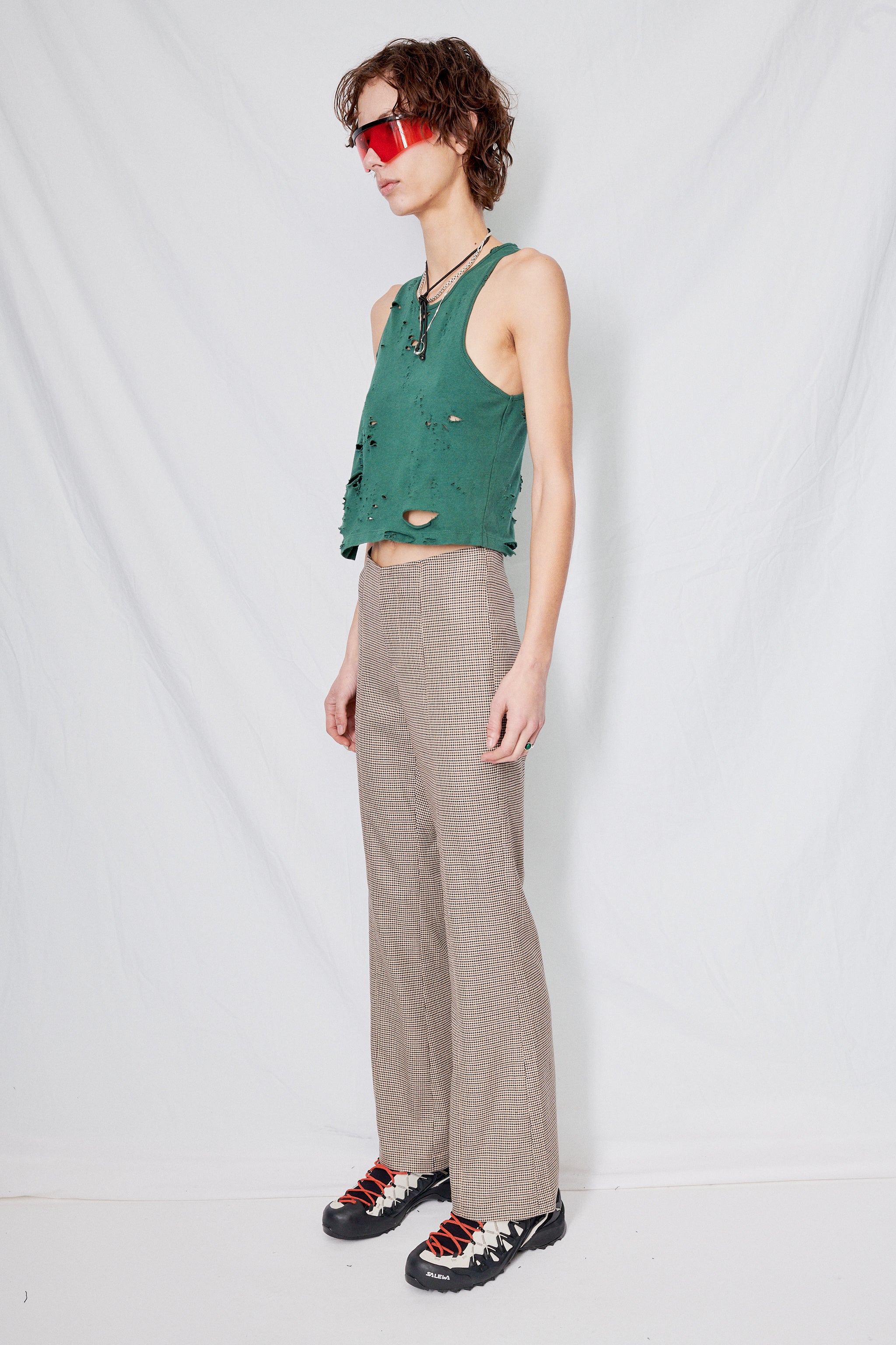 Houndstooth Suiting Flare Pant
