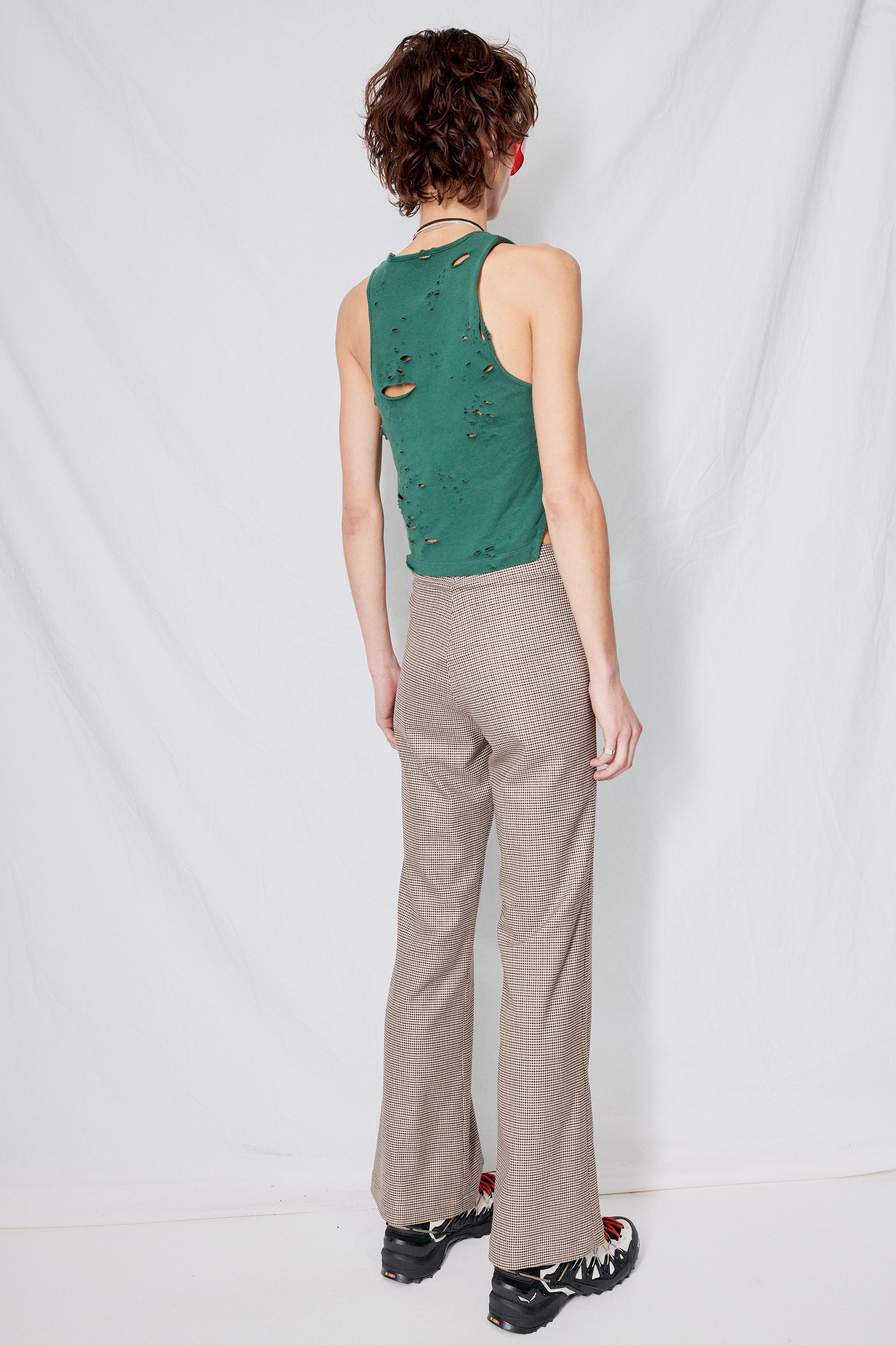 Houndstooth Suiting Flare Pant