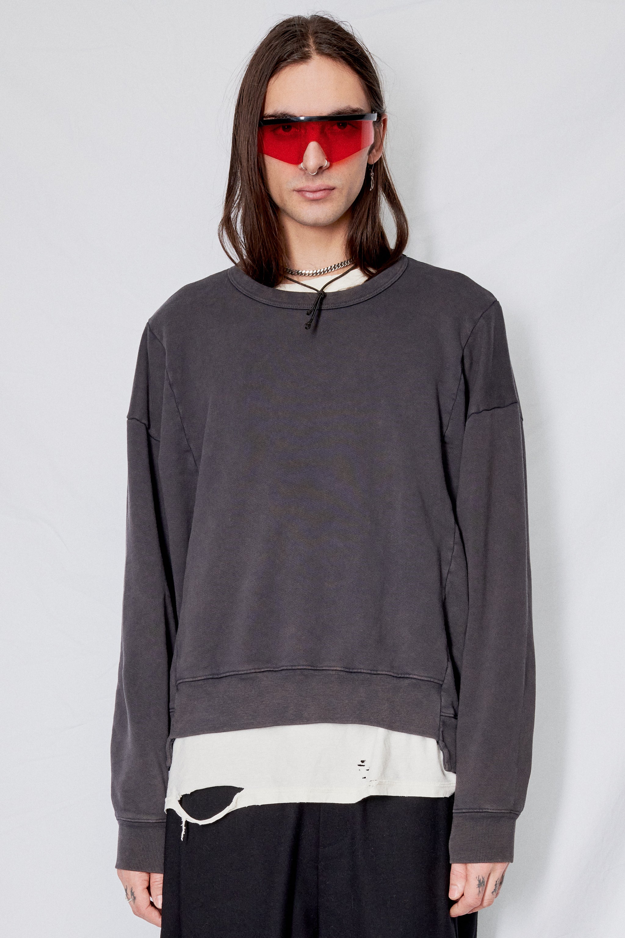 Grey Garment Dye Sweatshirt
