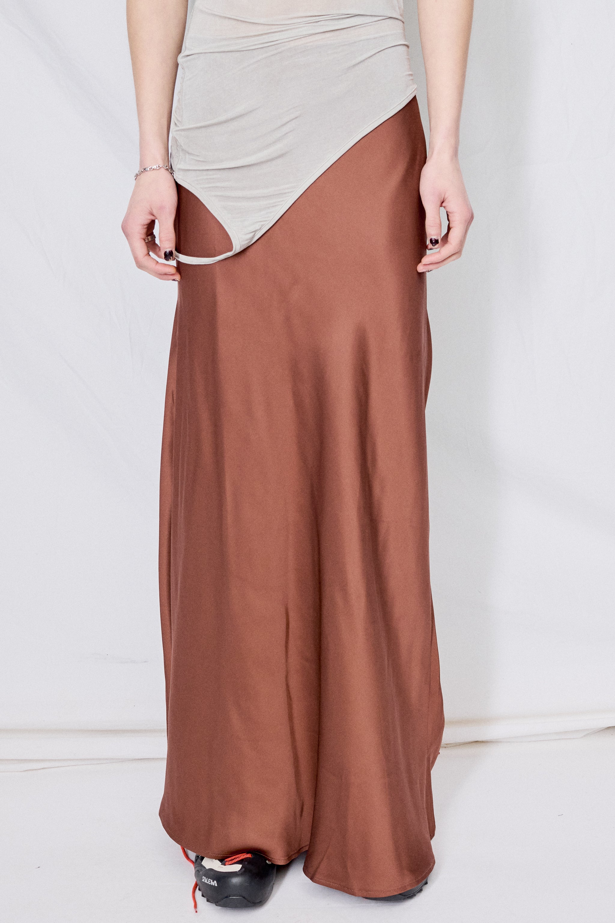 Dark Brown Dydine Fitted Skirt