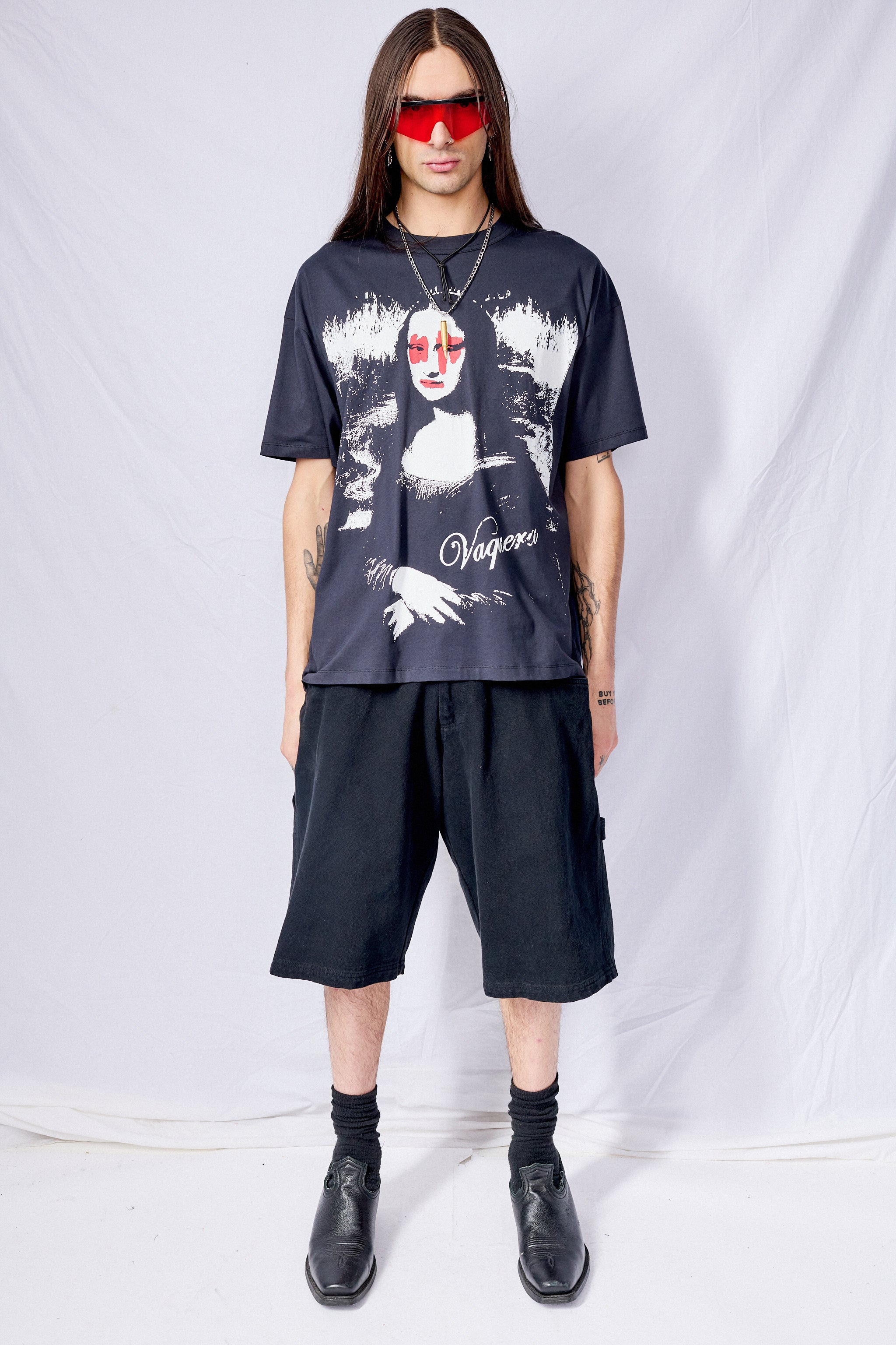 Black Mona Lisa Diamonds Oversized T-Shirt - Vaquera