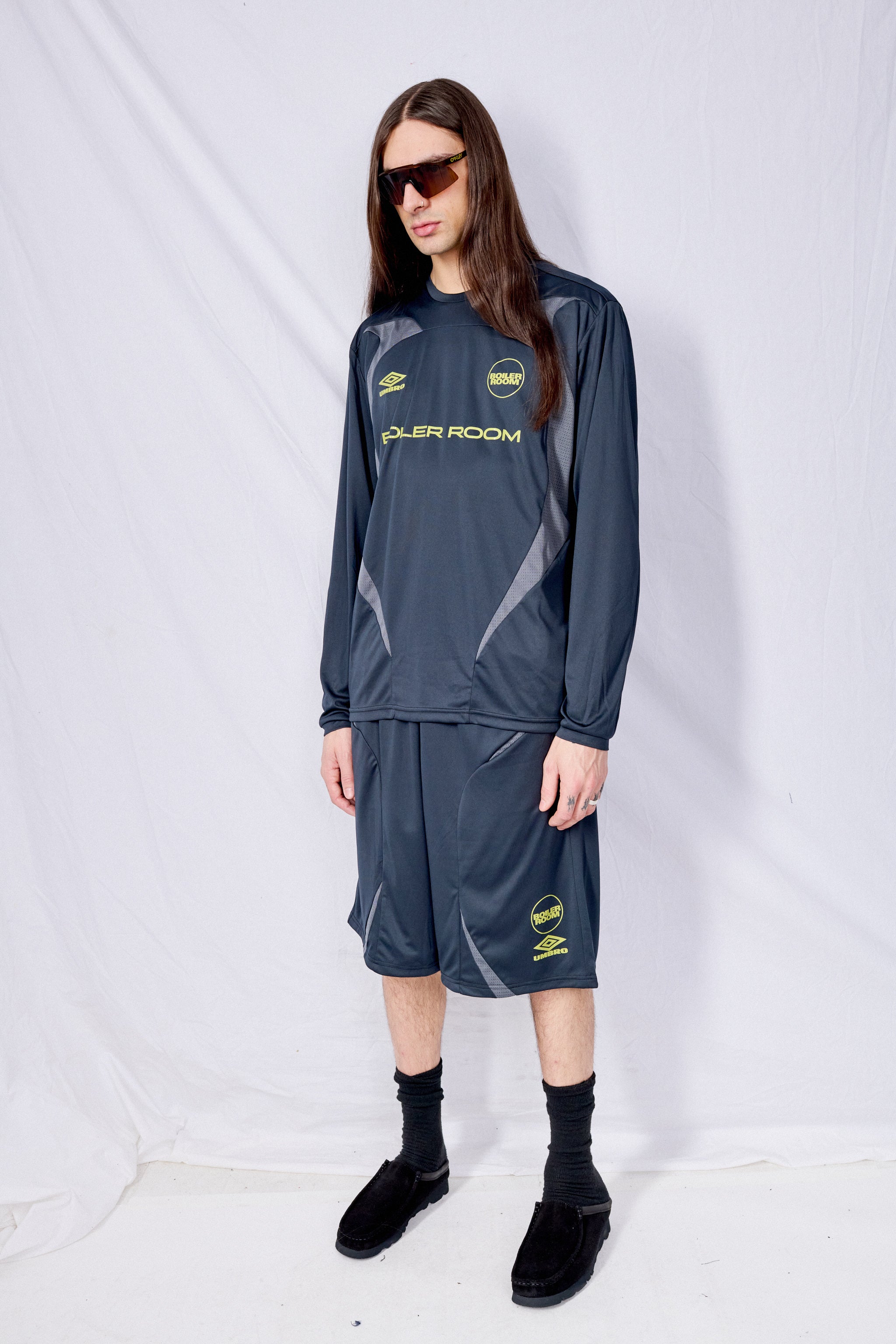 Black Boiler Room x Umbro Football Short - Boiler Room