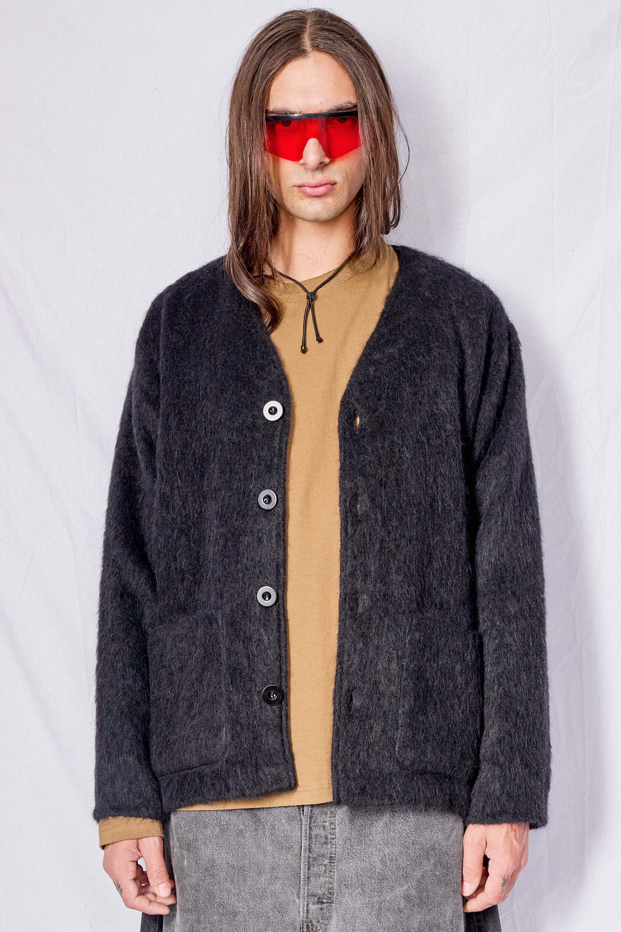 トップス ourlegacy CARDIGAN BLACK MOHAIR Black Mohair Cardigan - Our Legacy – Assembly New York