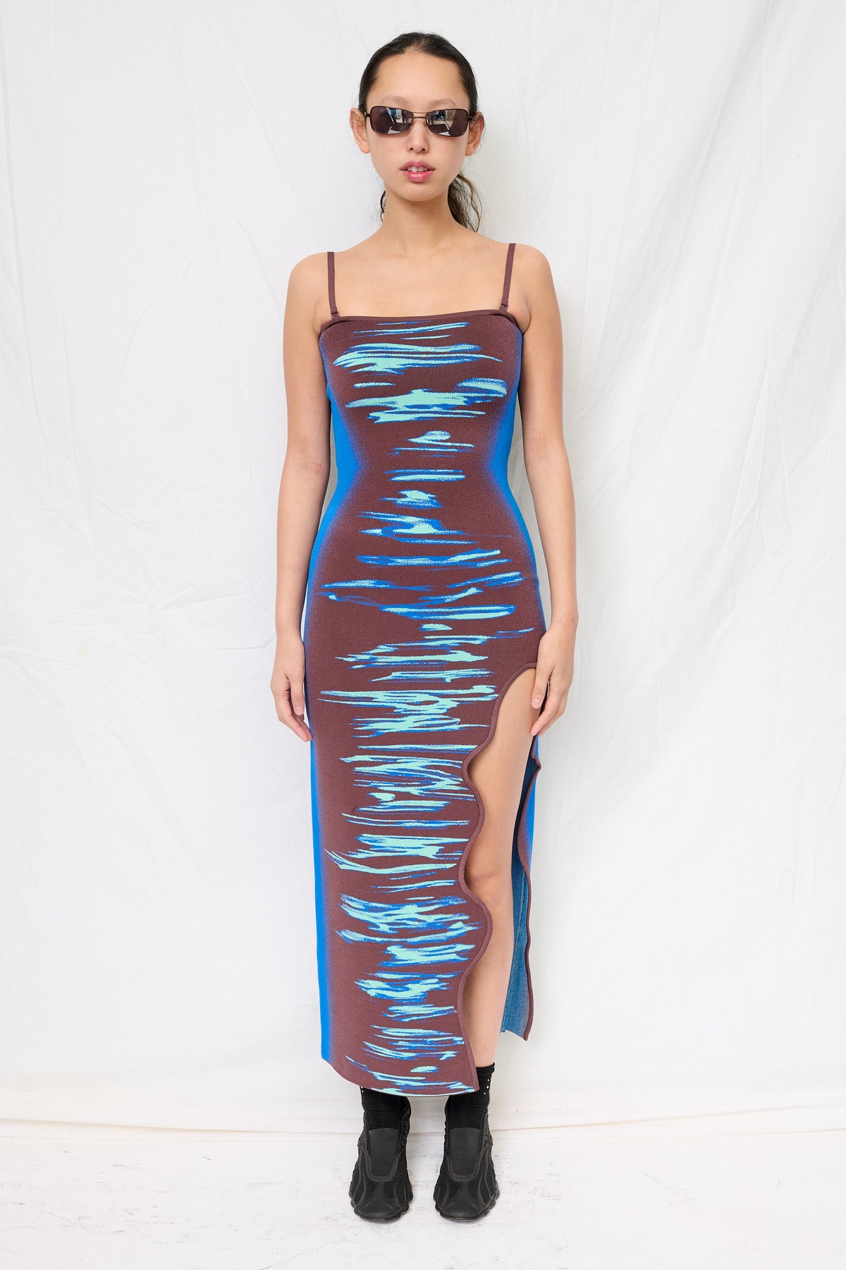Ocean Blue Iris Ocean Print Maxi Tank Dress - PH5 XS Ocean Blue Iris Ocean Print Maxi Tank Dress - PH5 XS