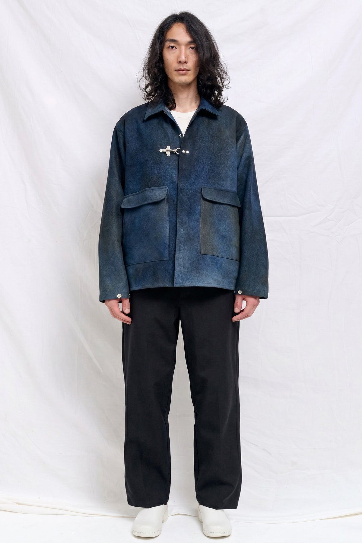 Dirty Indigo Denim Fireman Utility Jacket