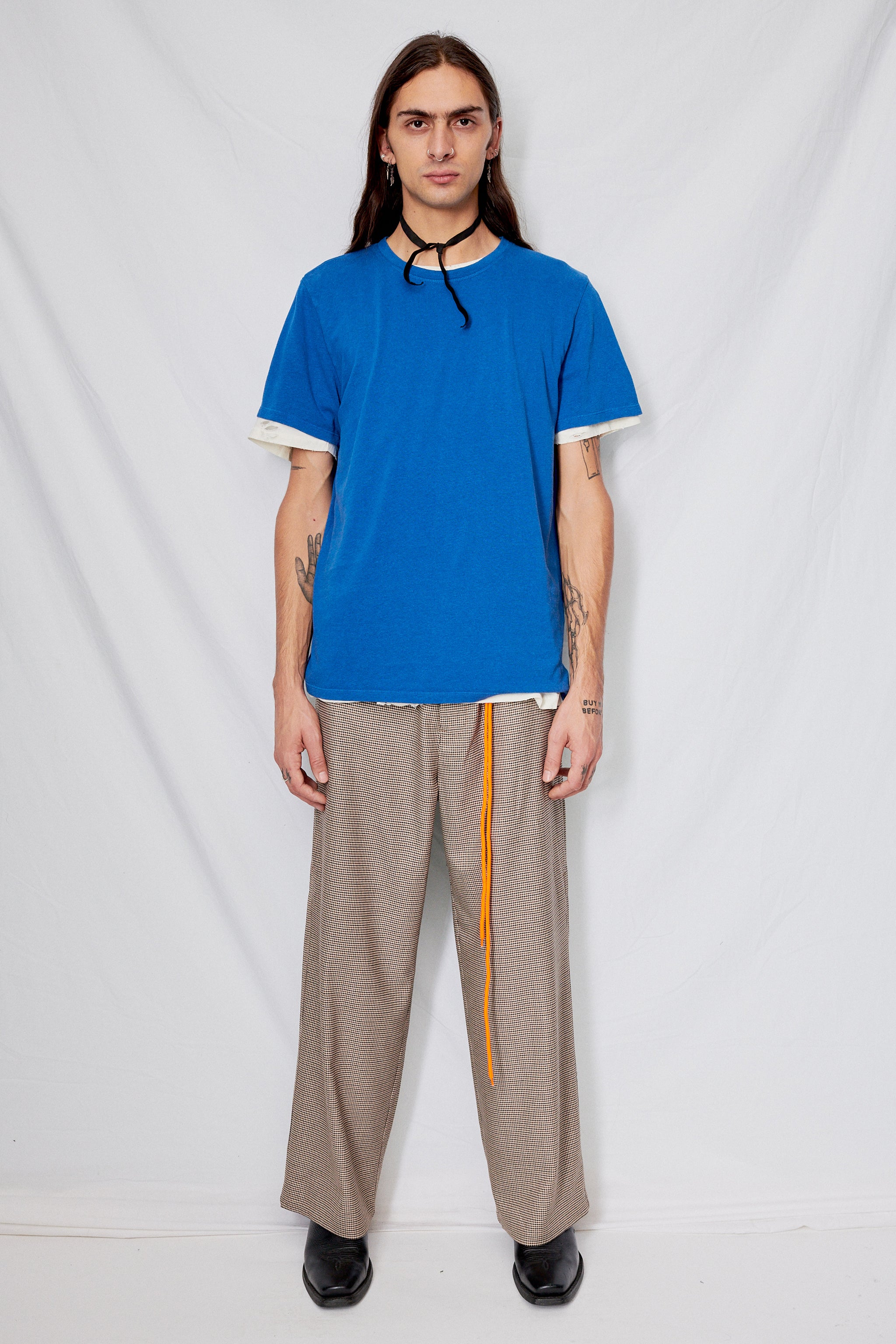 Galaxy Blue Hemp Baja Tee