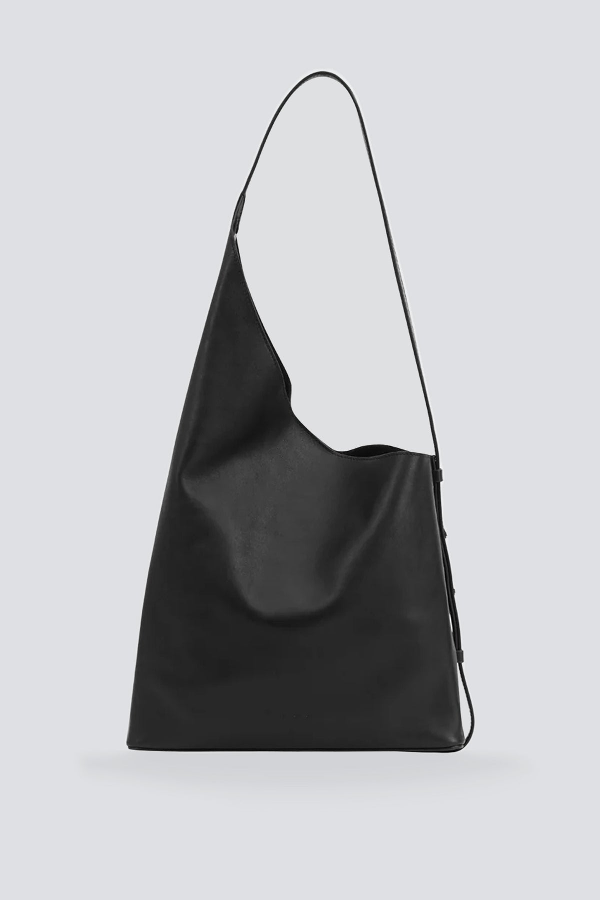 Aesther Ekme Demi Lune Smooth Leather Shoulder Bag In Dark