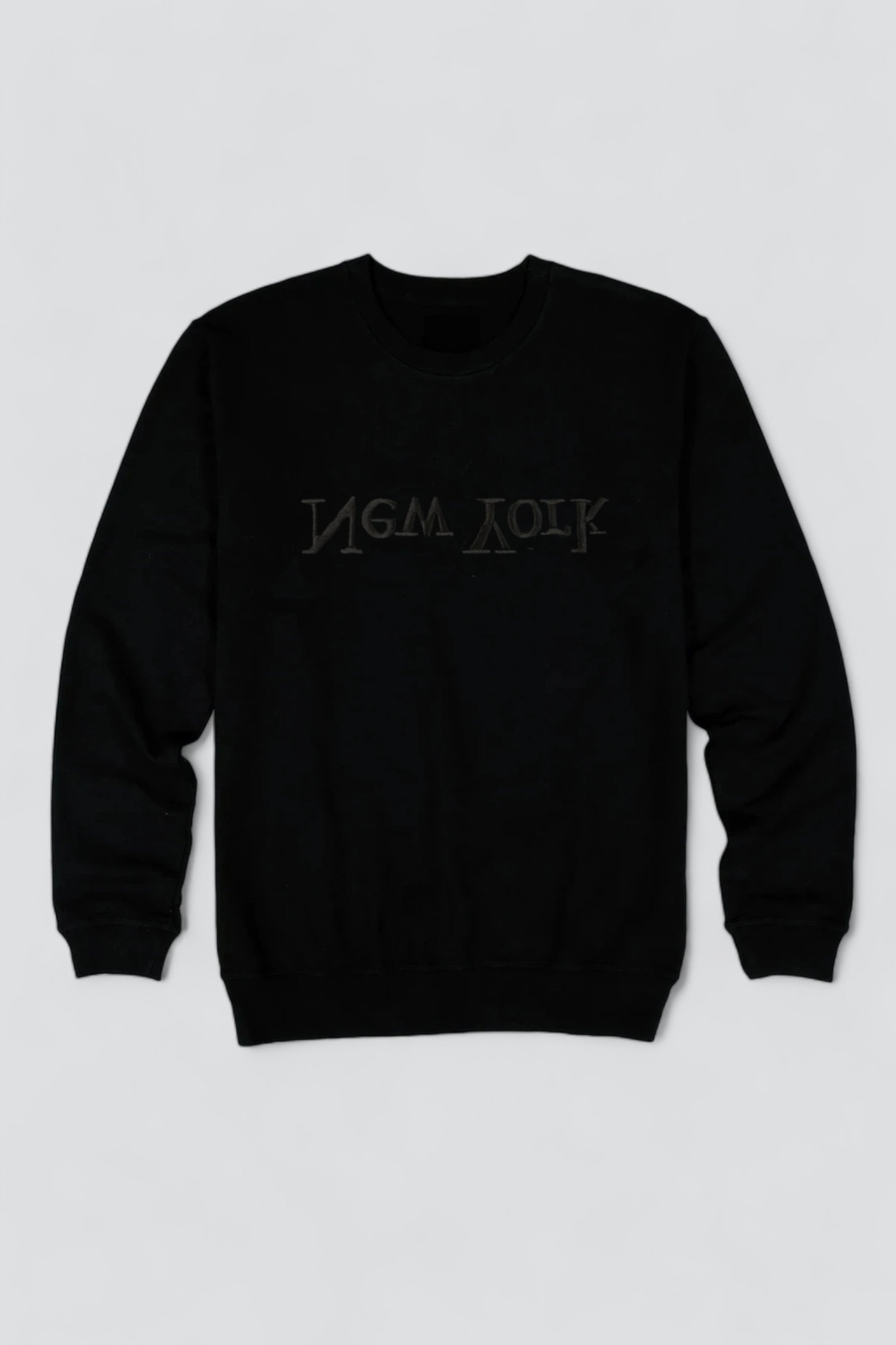 Black Embroidered New York Logo Sweatshirt