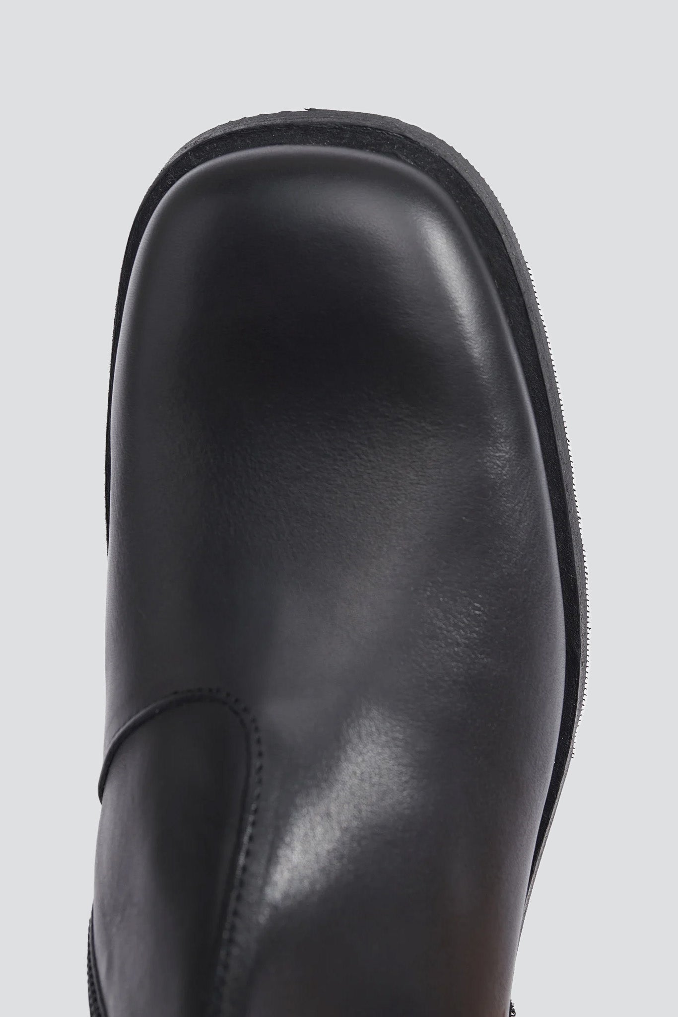 Black Leather Camion Boot