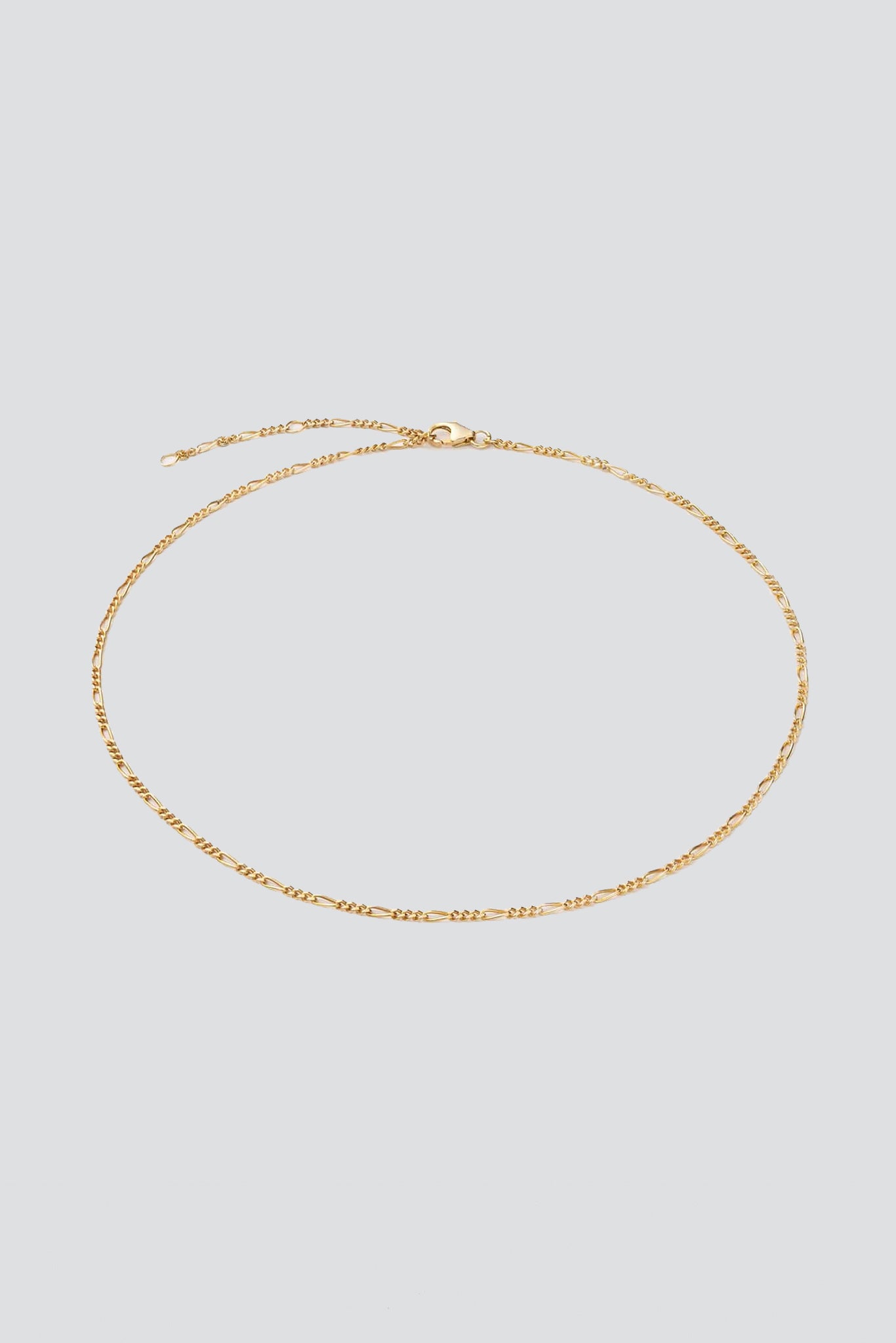 Gold Vermeil 3mm Figaro Chain Choker Necklace