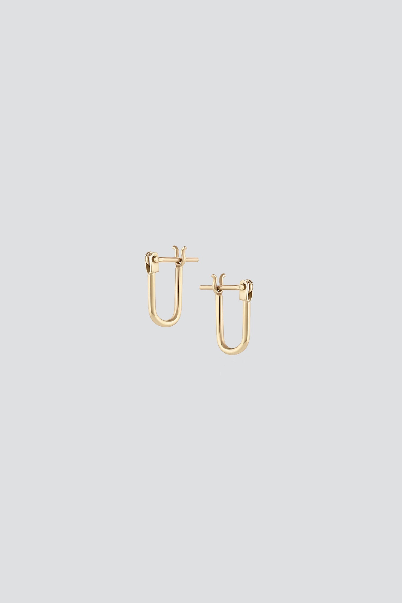 14K Gold Huggie Latch Earring