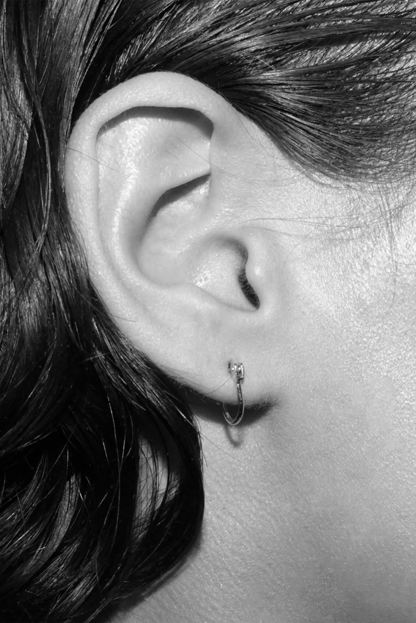 14K Gold Huggie Latch Earring