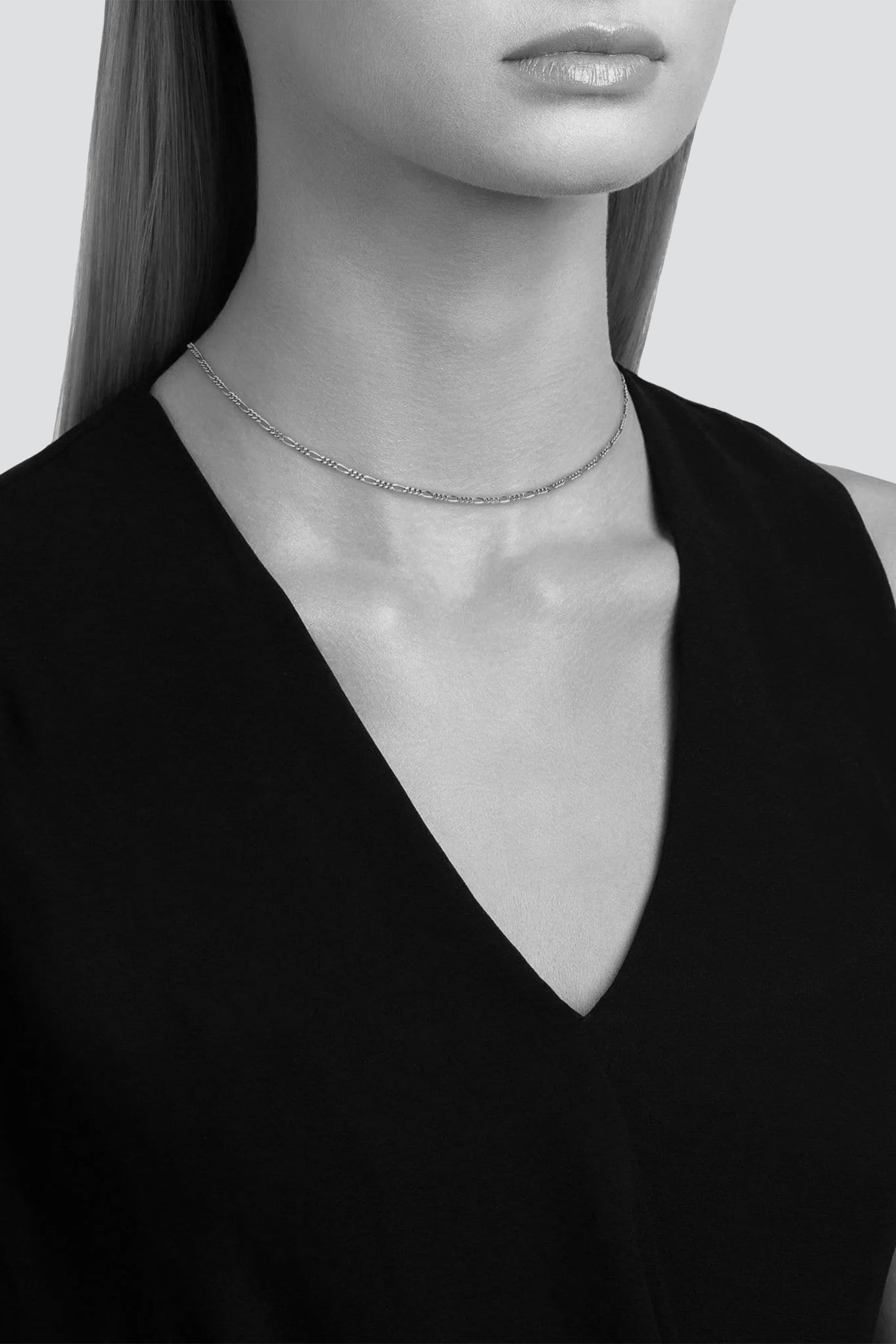 Gold Vermeil 3mm Figaro Chain Choker Necklace