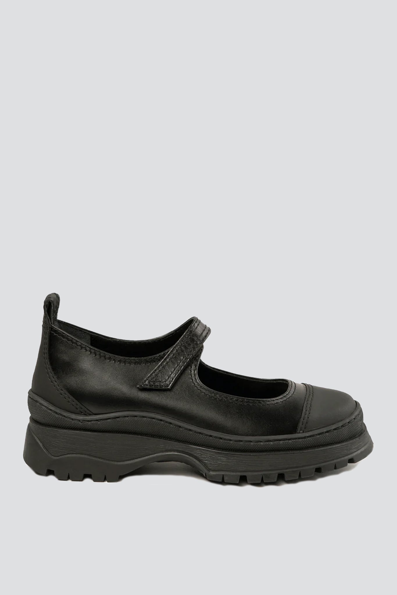 Black Leather Nadia Mary Jane