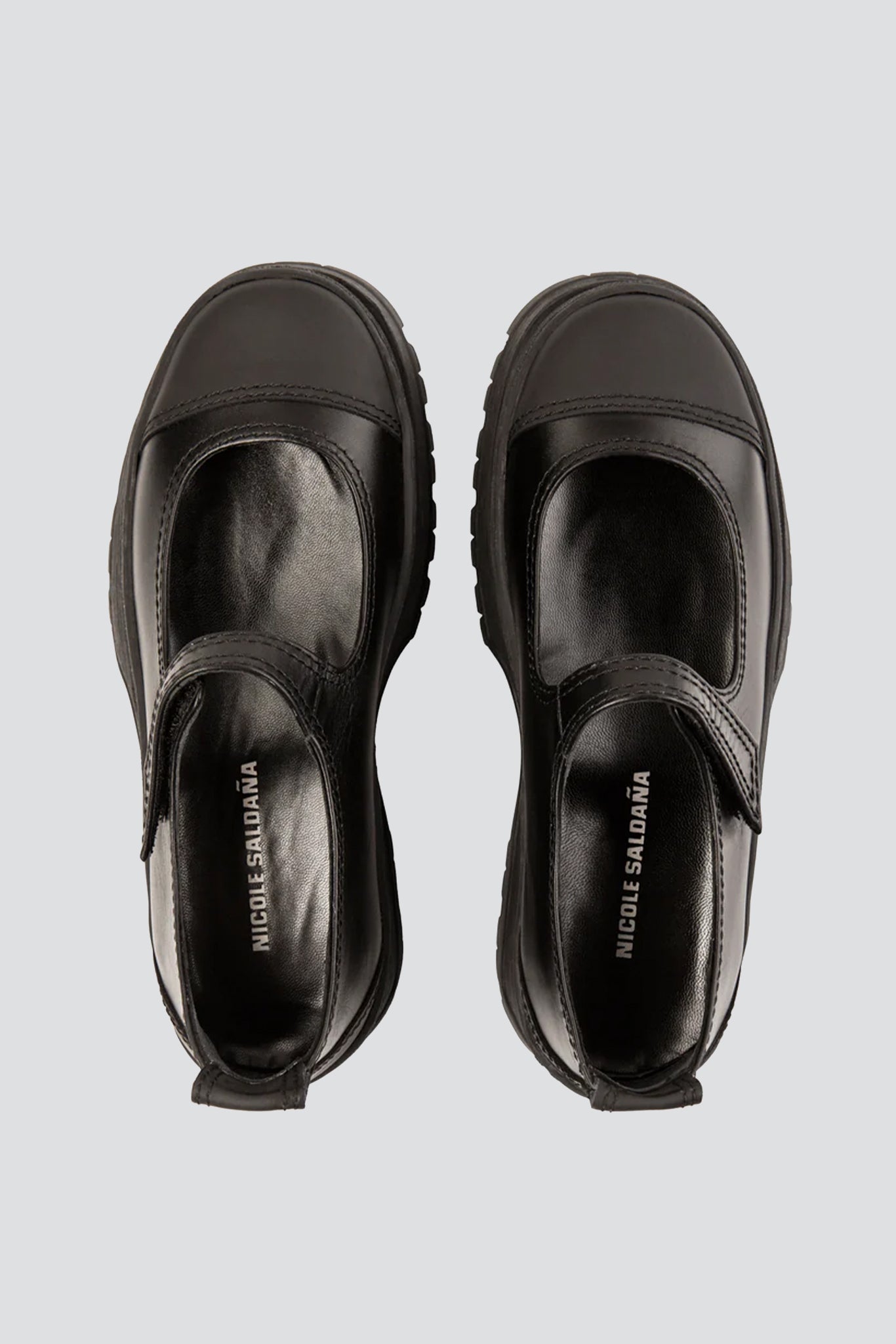 Black Leather Nadia Mary Jane